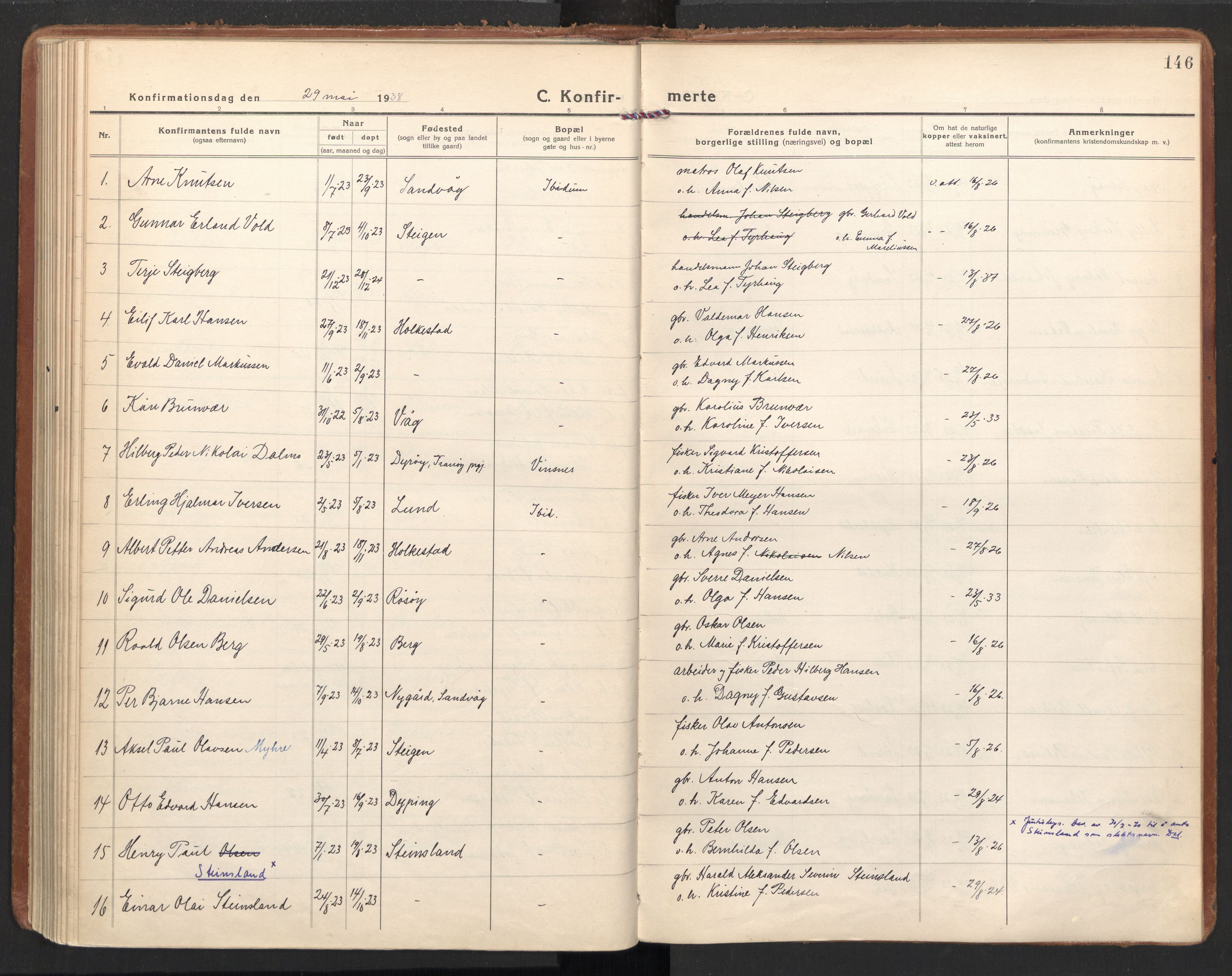 Ministerialprotokoller, klokkerbøker og fødselsregistre - Nordland, AV/SAT-A-1459/855/L0810: Parish register (official) no. 855A17, 1921-1939, p. 146