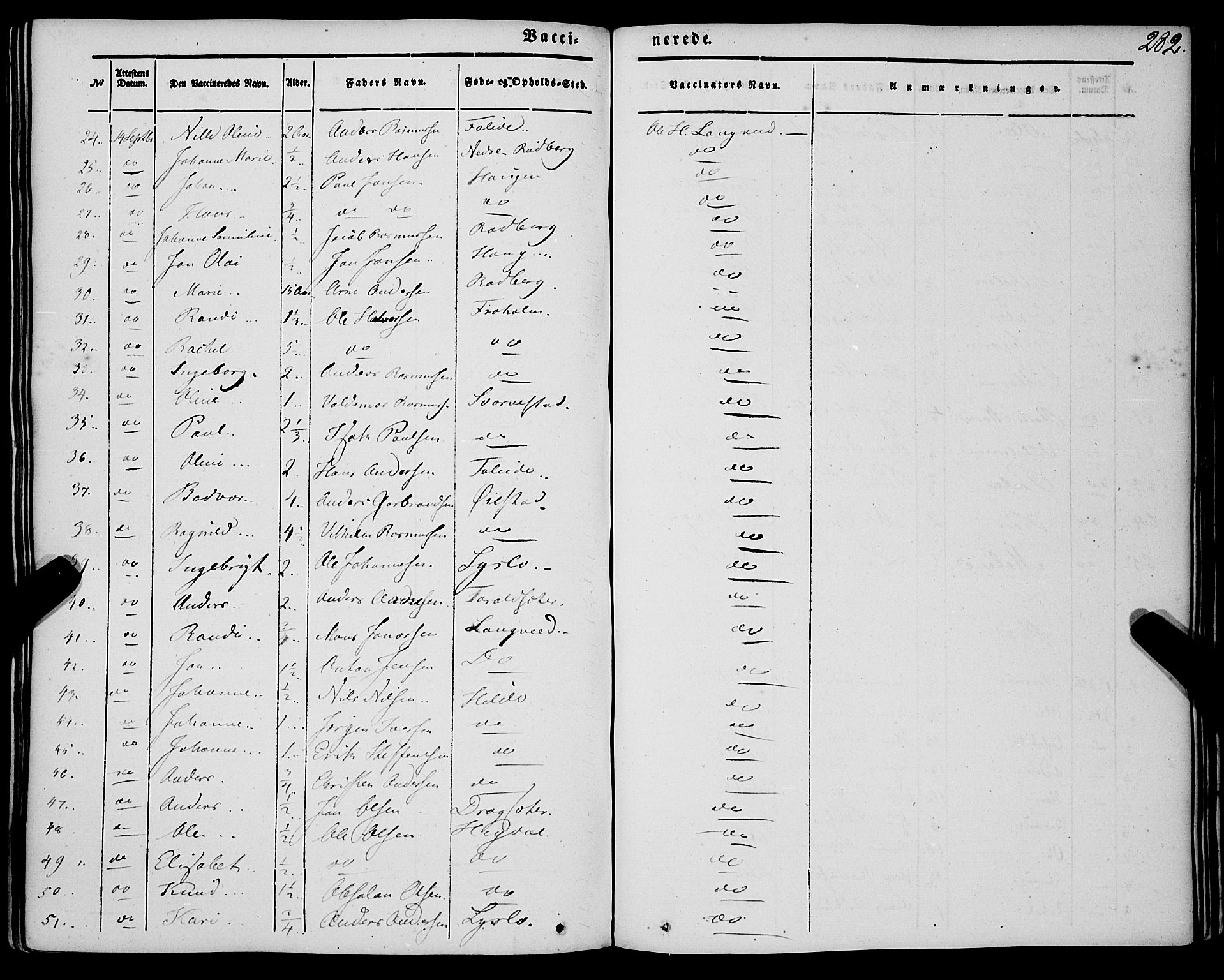 Innvik sokneprestembete, AV/SAB-A-80501: Parish register (official) no. A 5, 1847-1865, p. 282