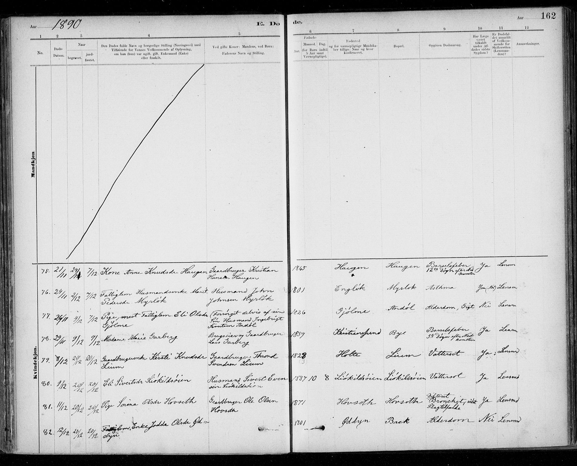 Ministerialprotokoller, klokkerbøker og fødselsregistre - Sør-Trøndelag, AV/SAT-A-1456/668/L0810: Parish register (official) no. 668A10, 1881-1894, p. 162