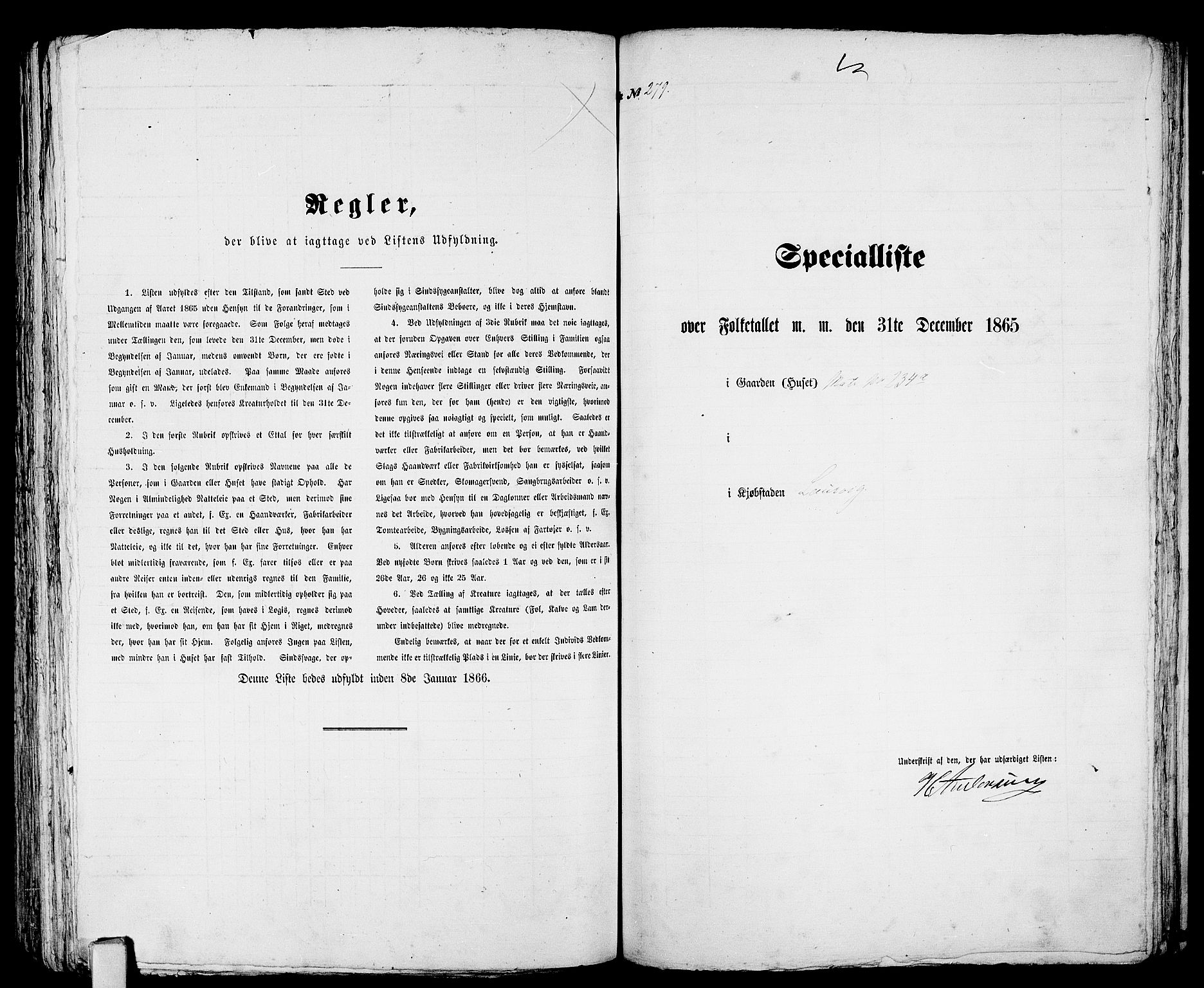 RA, 1865 census for Larvik, 1865, p. 576