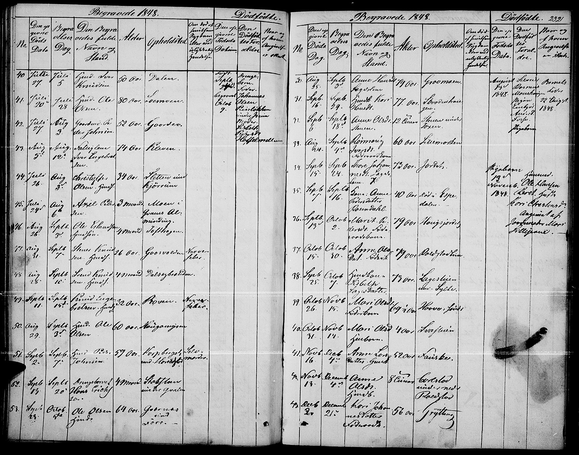 Fron prestekontor, AV/SAH-PREST-078/H/Ha/Haa/L0004: Parish register (official) no. 4, 1839-1848, p. 232