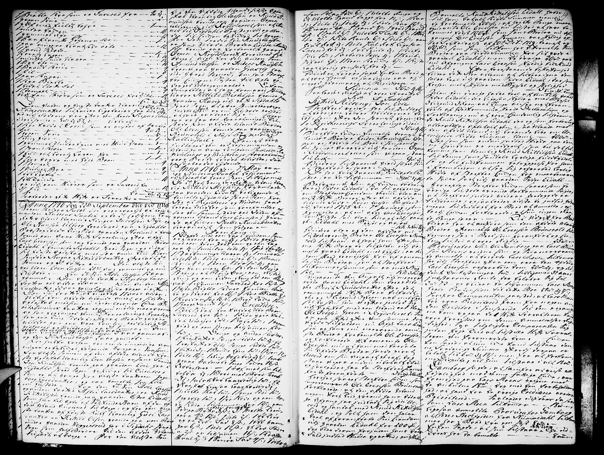Eiker, Modum og Sigdal sorenskriveri, AV/SAKO-A-123/H/Hb/Hba/L0010: Skifteprotokoll, 1746-1751, p. 18b-19a