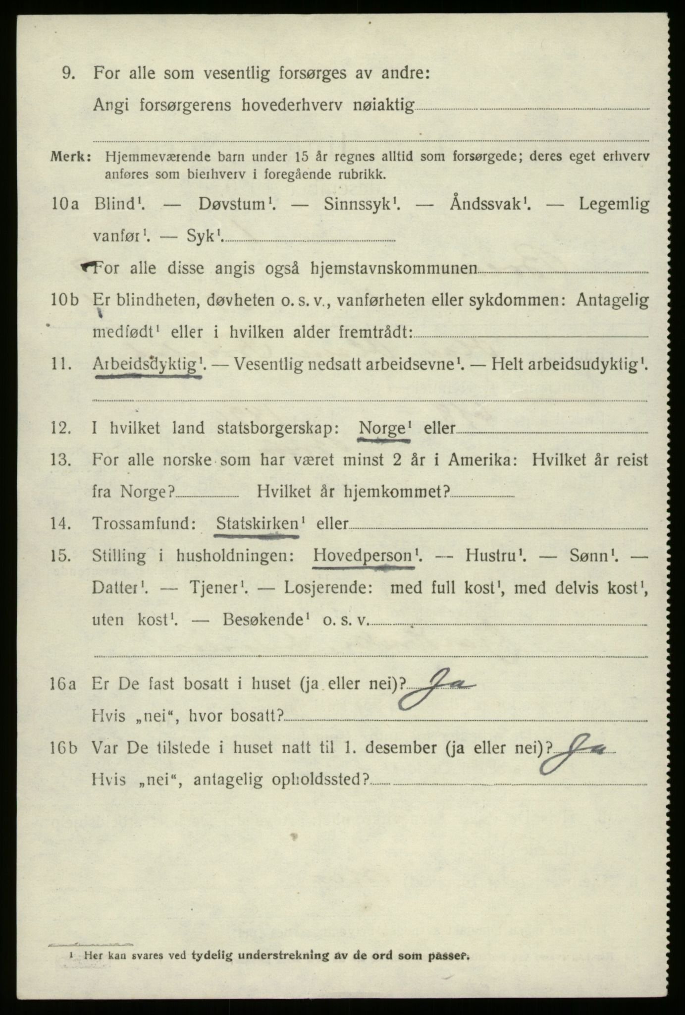 SAB, 1920 census for Breim, 1920, p. 3768