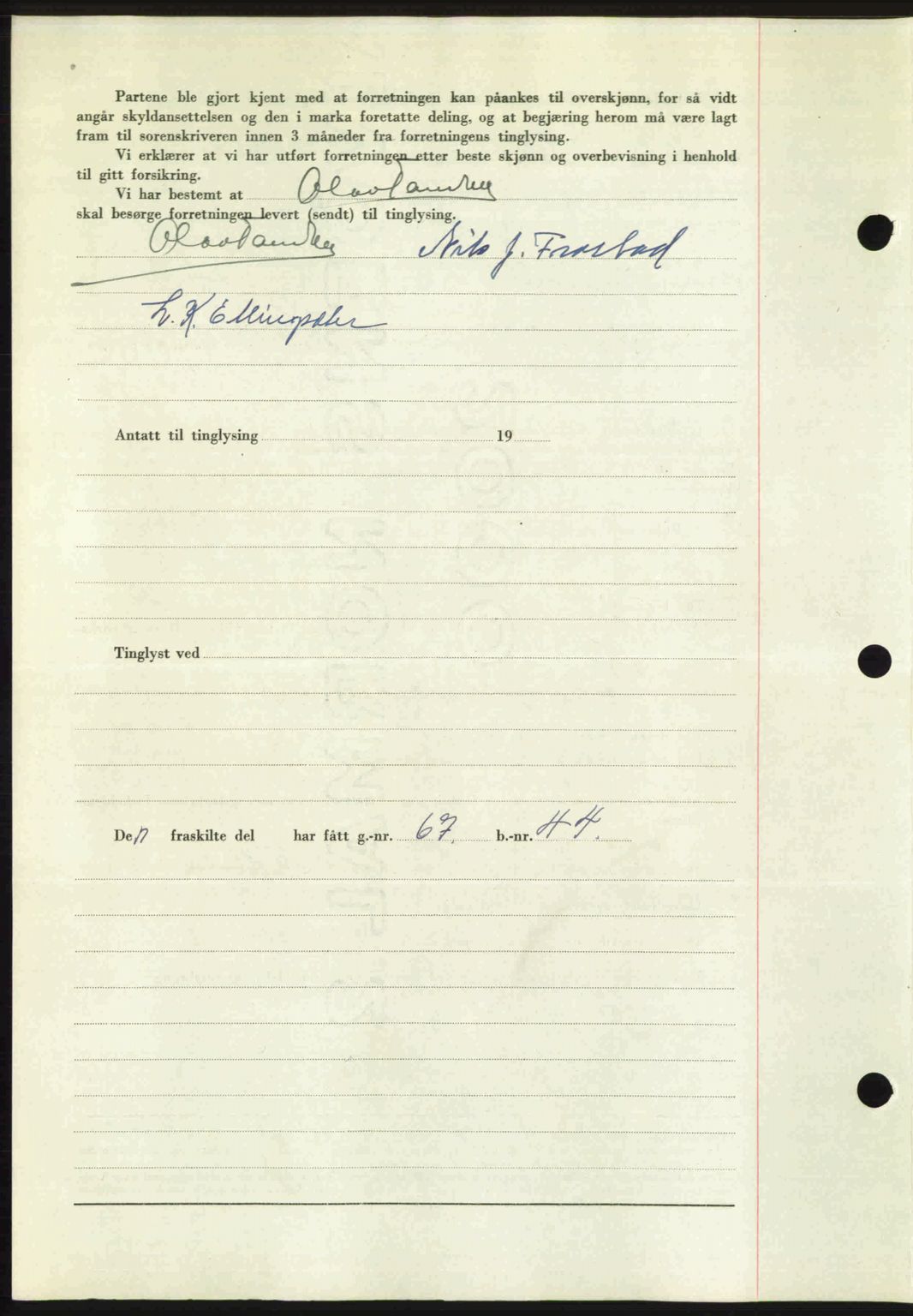 Romsdal sorenskriveri, AV/SAT-A-4149/1/2/2C: Mortgage book no. A29, 1949-1949, Diary no: : 1367/1949