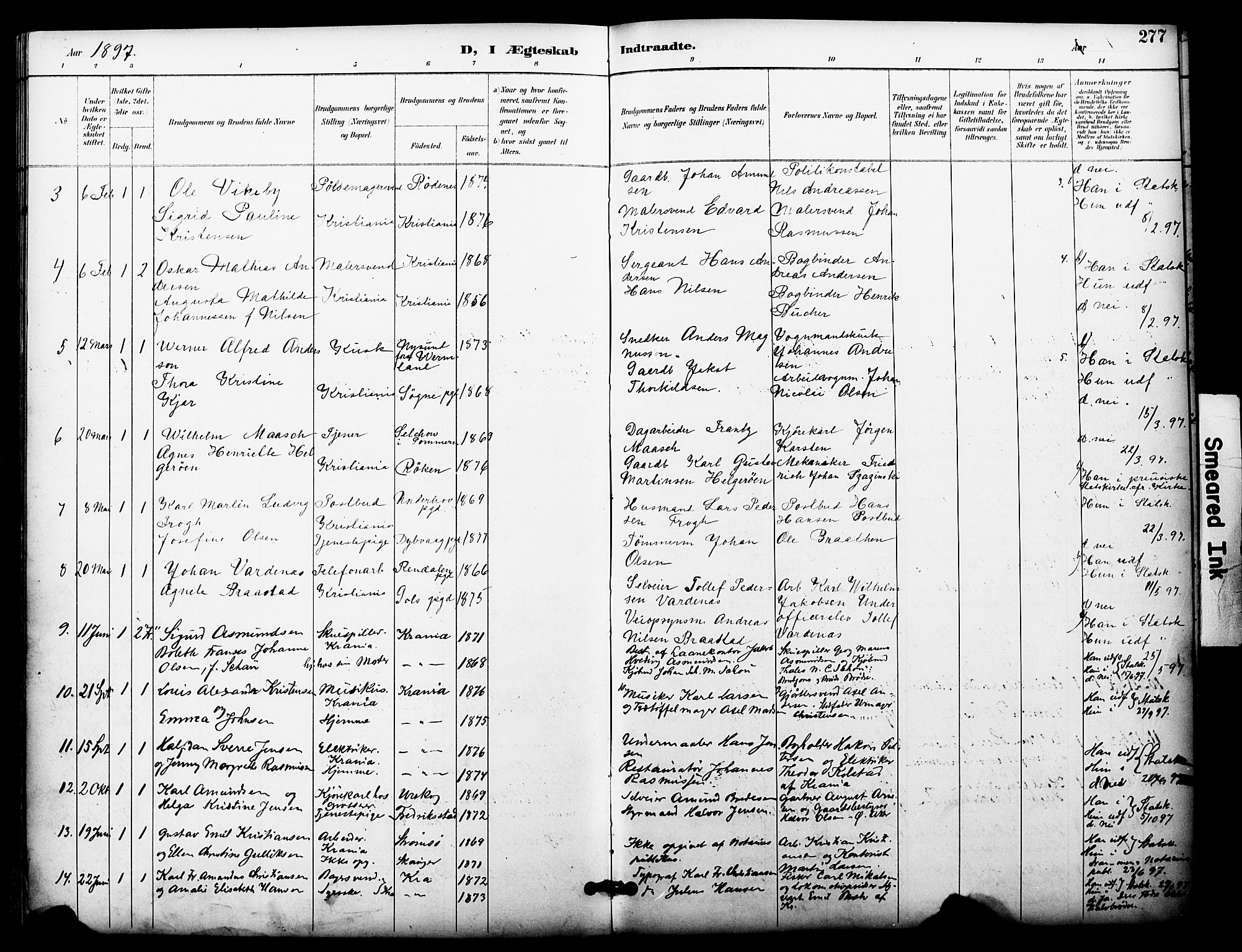 Johannes prestekontor Kirkebøker, AV/SAO-A-10852/F/Fa/L0006: Parish register (official) no. 6, 1893-1906, p. 277