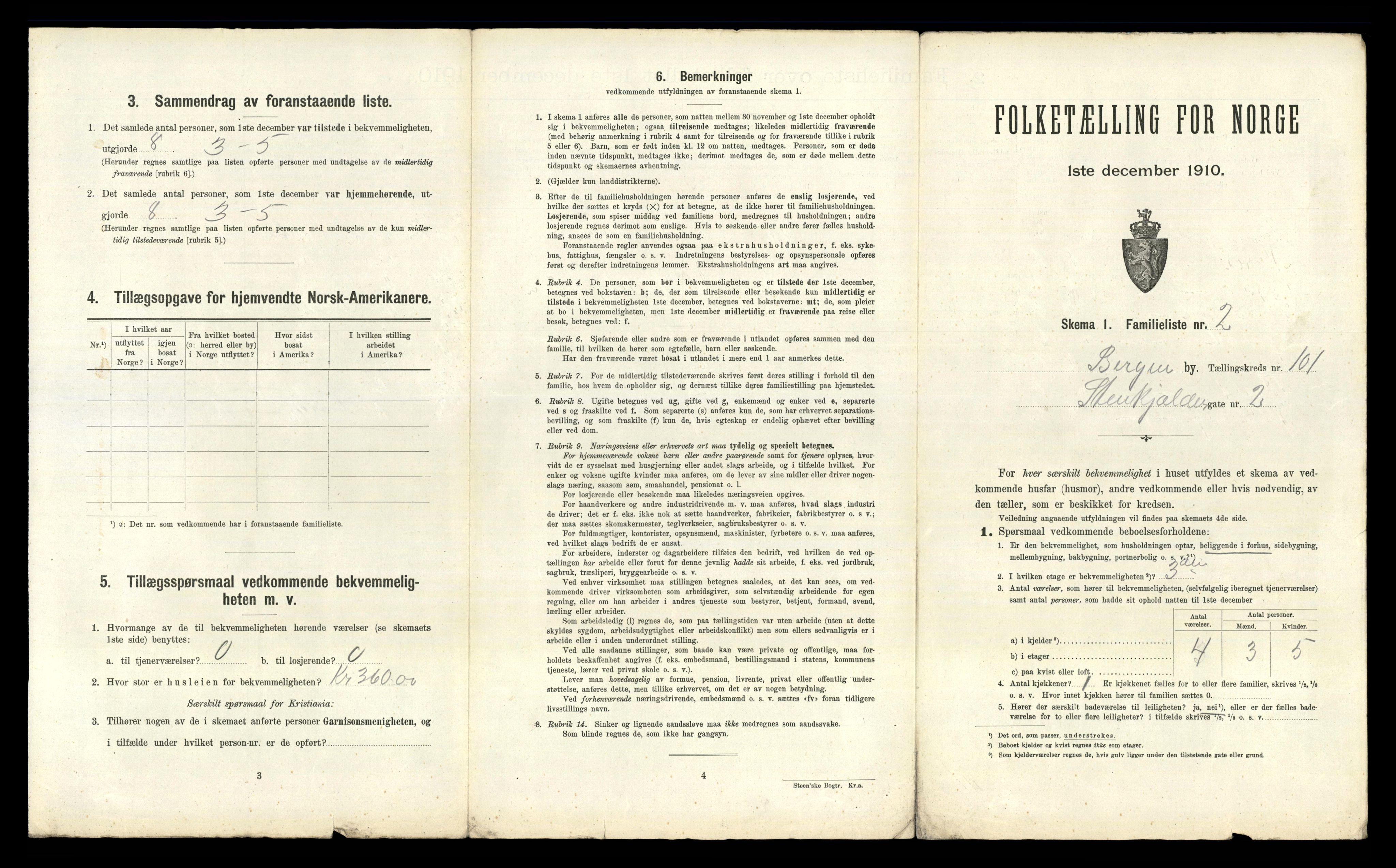 RA, 1910 census for Bergen, 1910, p. 35033