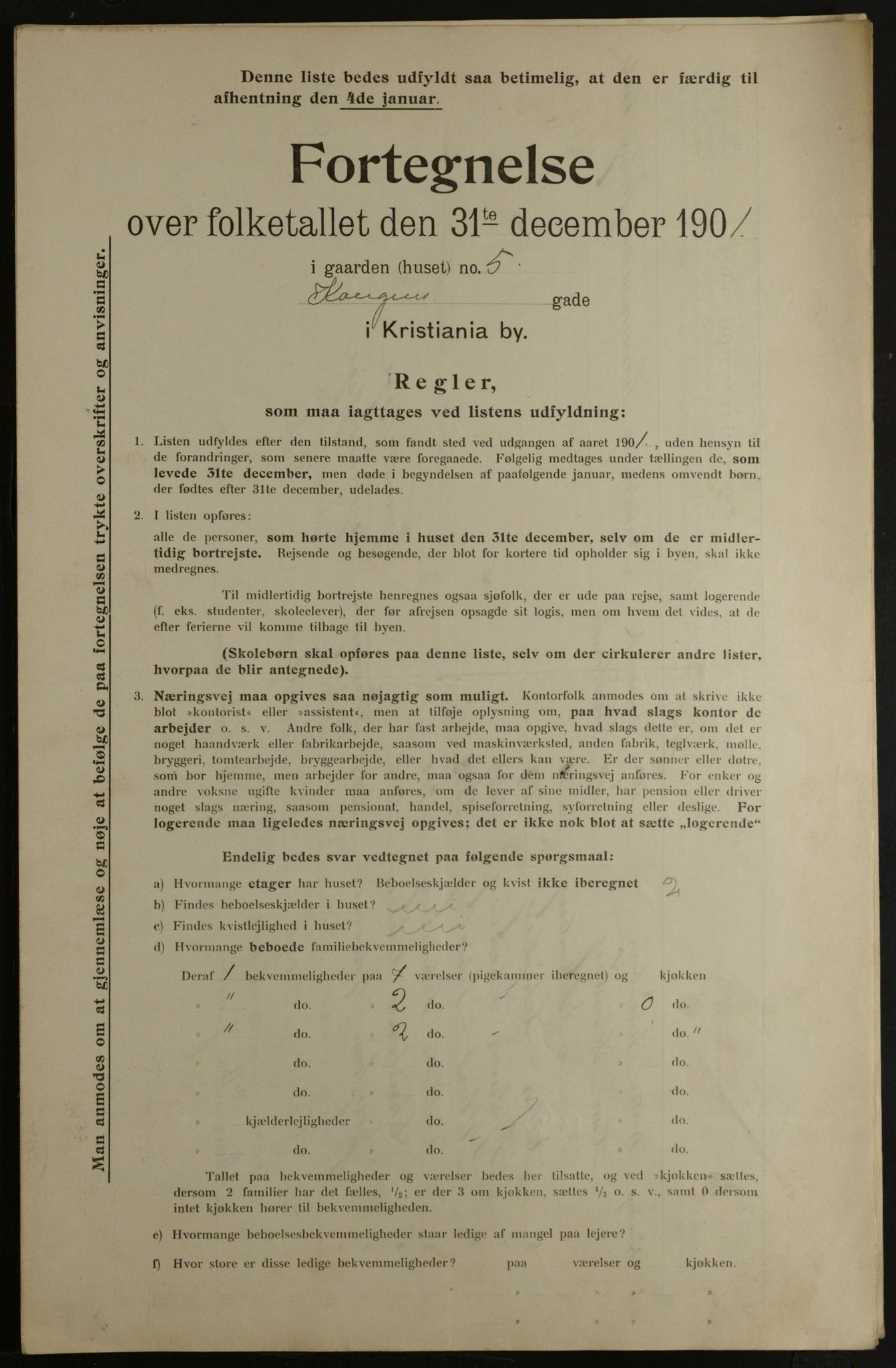OBA, Municipal Census 1901 for Kristiania, 1901, p. 8161