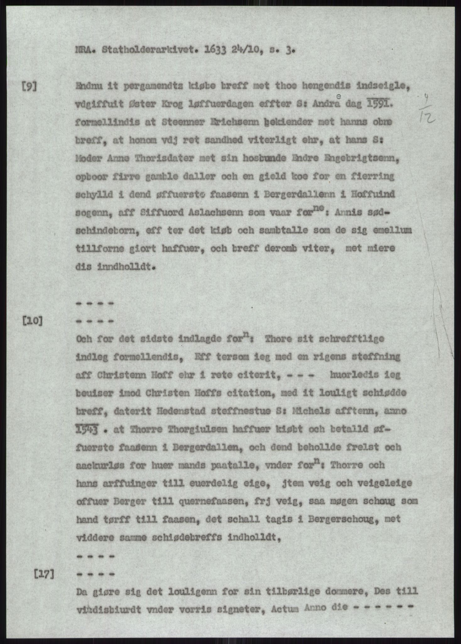 Samlinger til kildeutgivelse, Diplomavskriftsamlingen, AV/RA-EA-4053/H/Ha, p. 3275