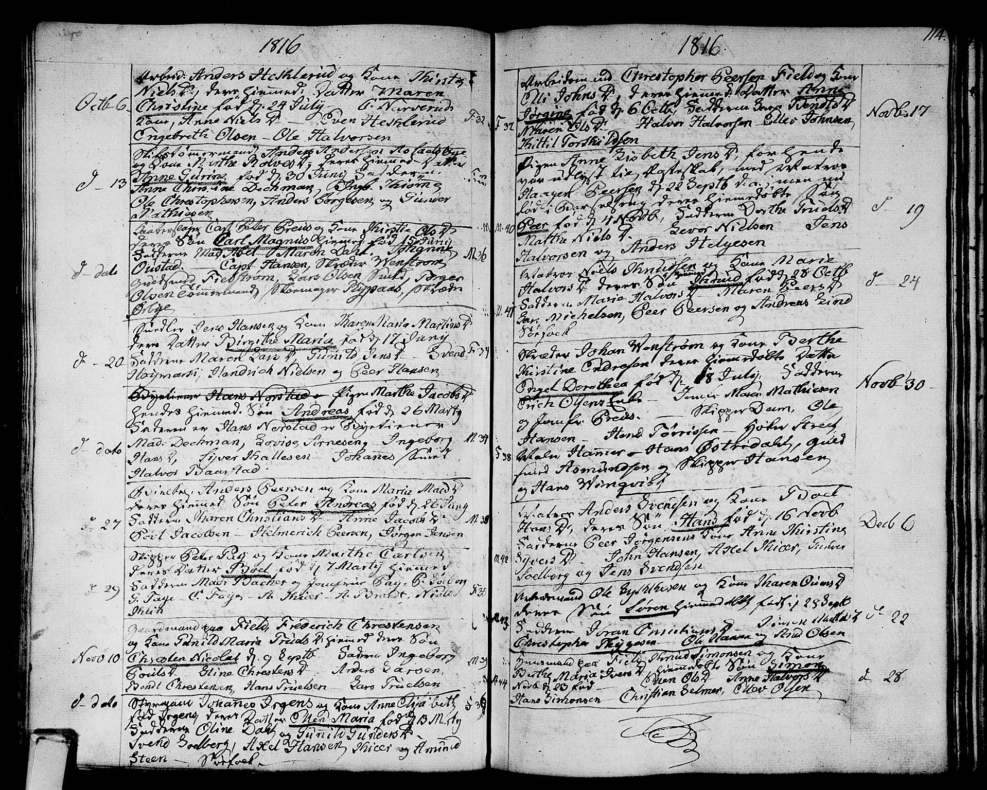 Strømsø kirkebøker, AV/SAKO-A-246/F/Fa/L0010: Parish register (official) no. I 10, 1792-1822, p. 114