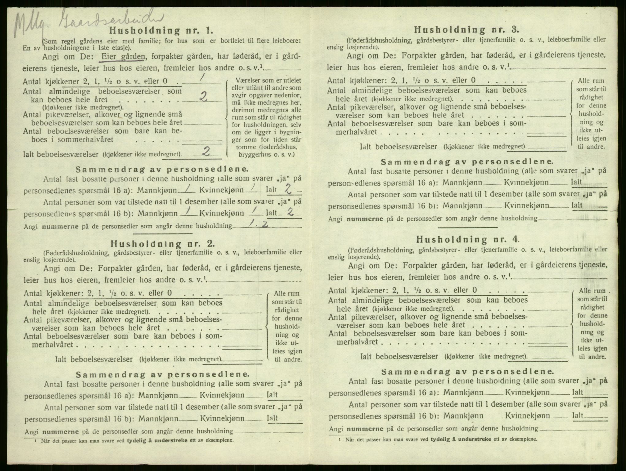 SAKO, 1920 census for Sandeherred, 1920, p. 384