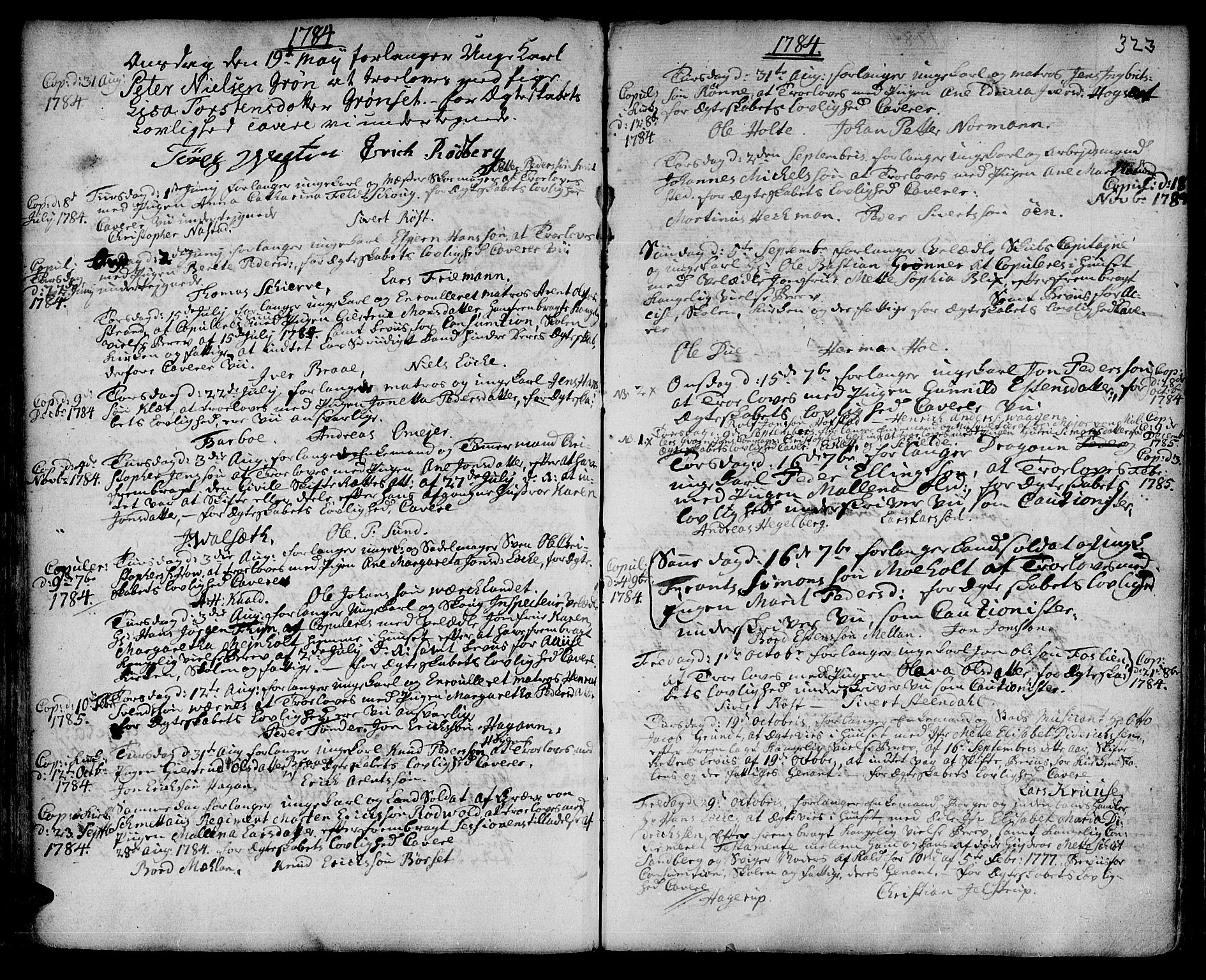 Ministerialprotokoller, klokkerbøker og fødselsregistre - Sør-Trøndelag, SAT/A-1456/601/L0038: Parish register (official) no. 601A06, 1766-1877, p. 323