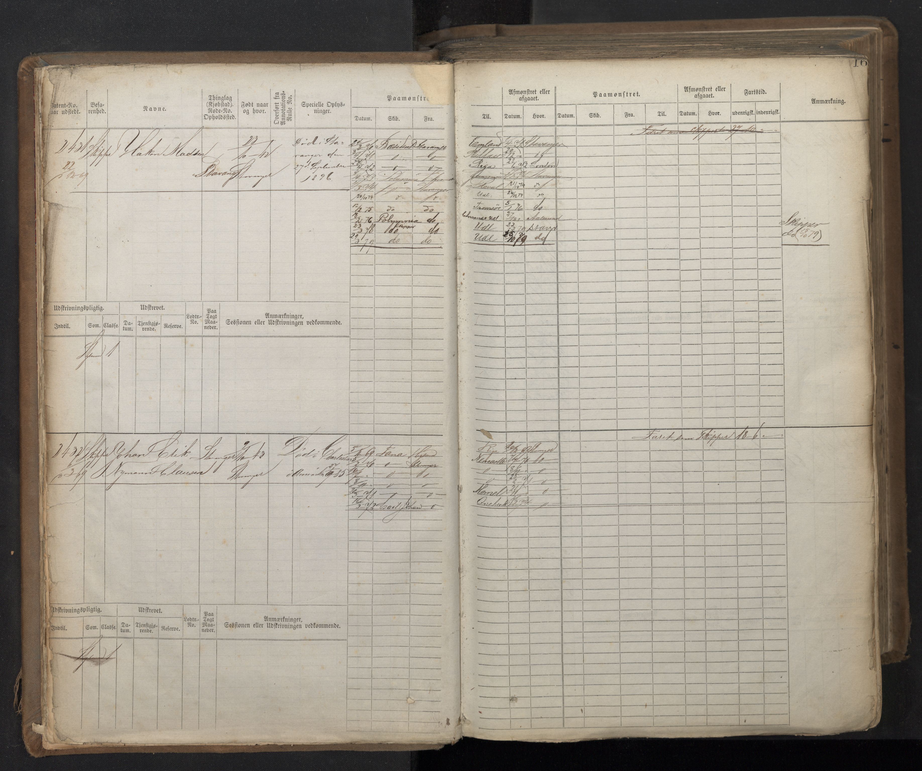 Stavanger sjømannskontor, AV/SAST-A-102006/F/Fb/Fbb/L0018: Sjøfartshovedrulle patnentnr. 2402-3602 (dublett), 1869, p. 19