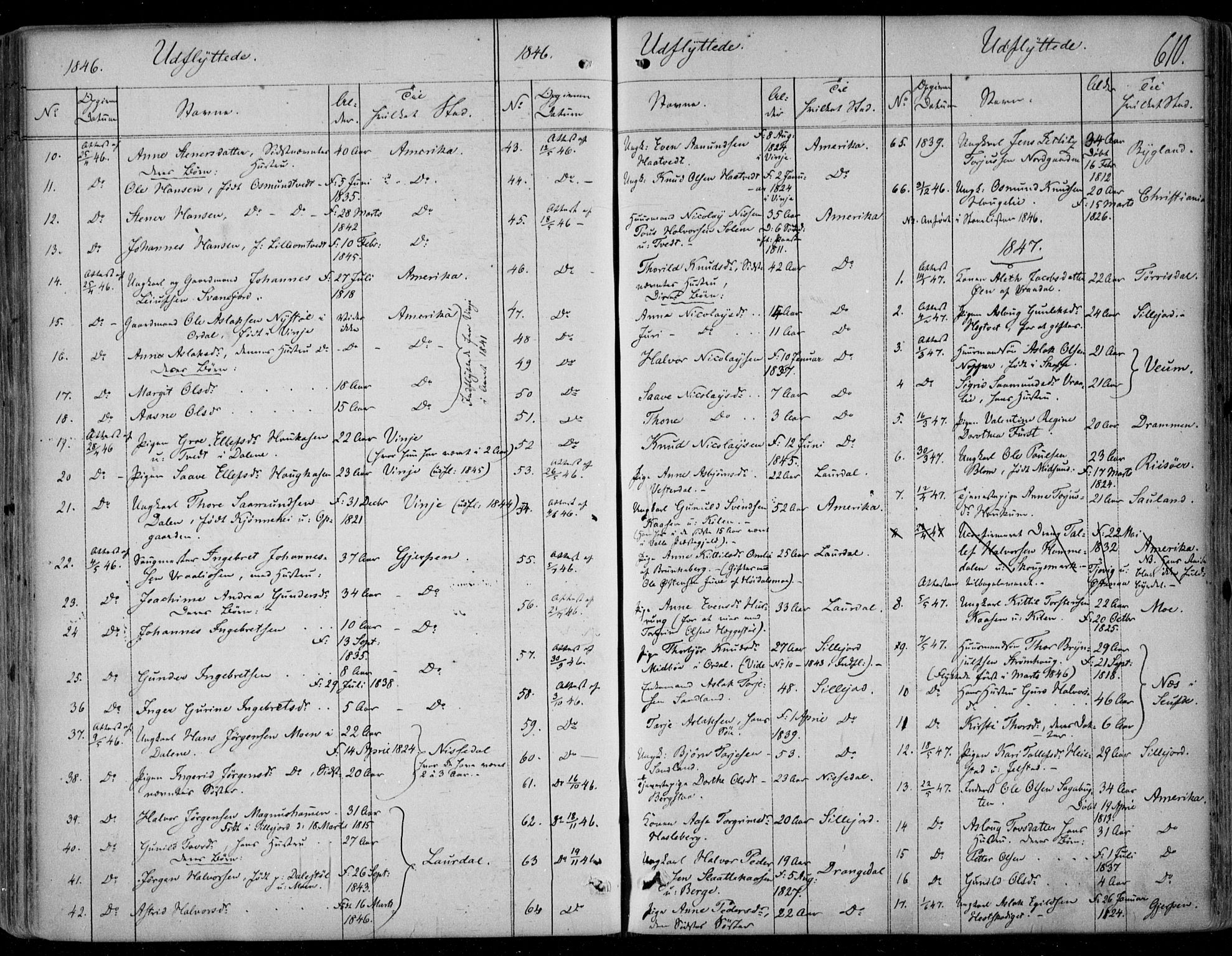 Kviteseid kirkebøker, SAKO/A-276/F/Fa/L0006: Parish register (official) no. I 6, 1836-1858, p. 610
