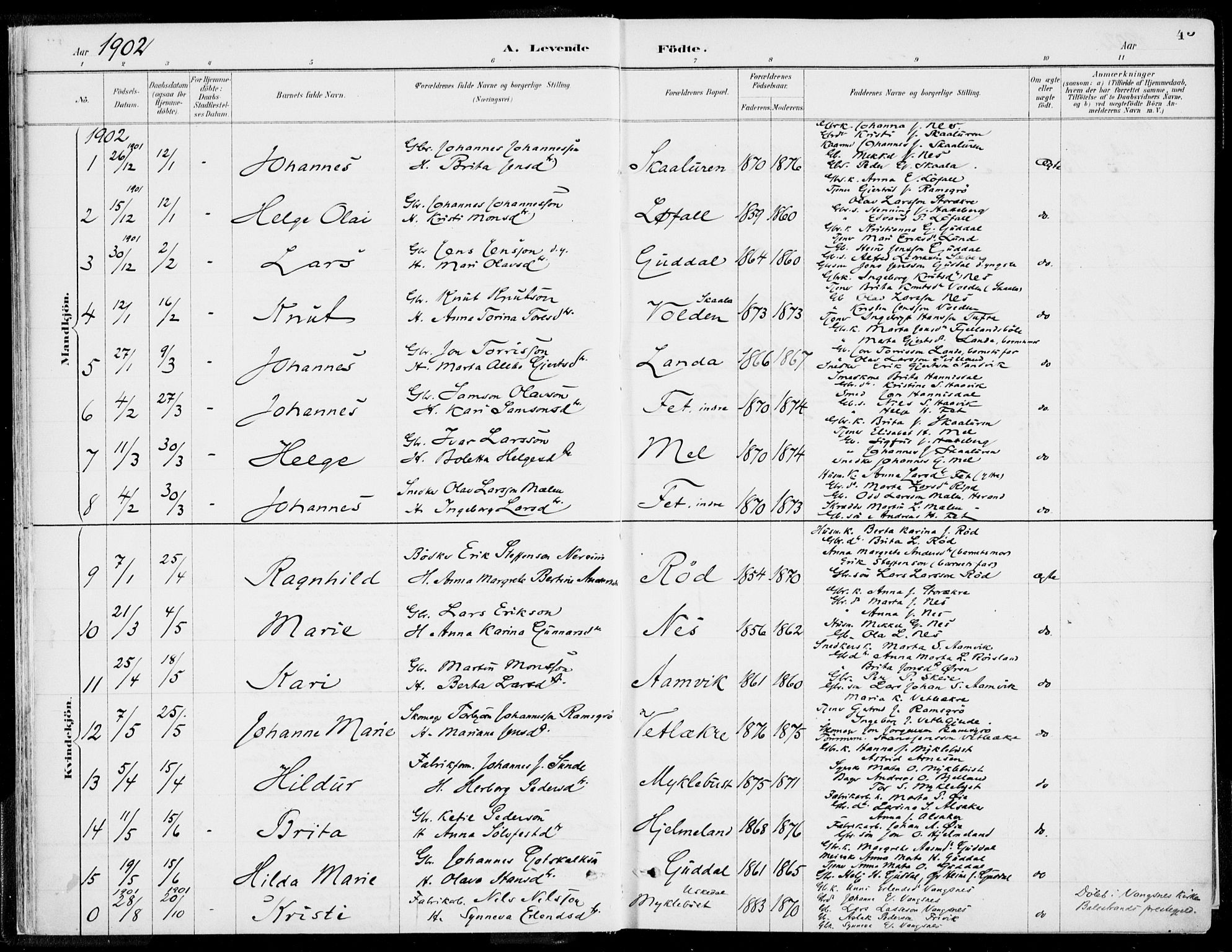Kvinnherad sokneprestembete, SAB/A-76401/H/Haa: Parish register (official) no. B  1, 1887-1921, p. 45