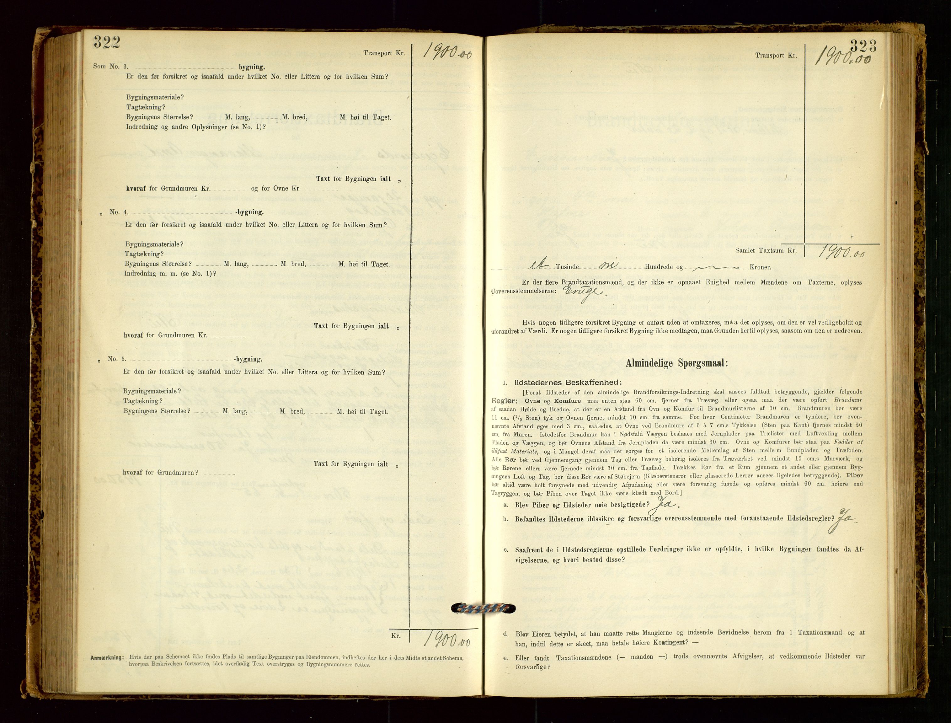 Eigersund lensmannskontor, AV/SAST-A-100171/Gob/L0001: Skjemaprotokoll, 1894-1909, p. 322-323