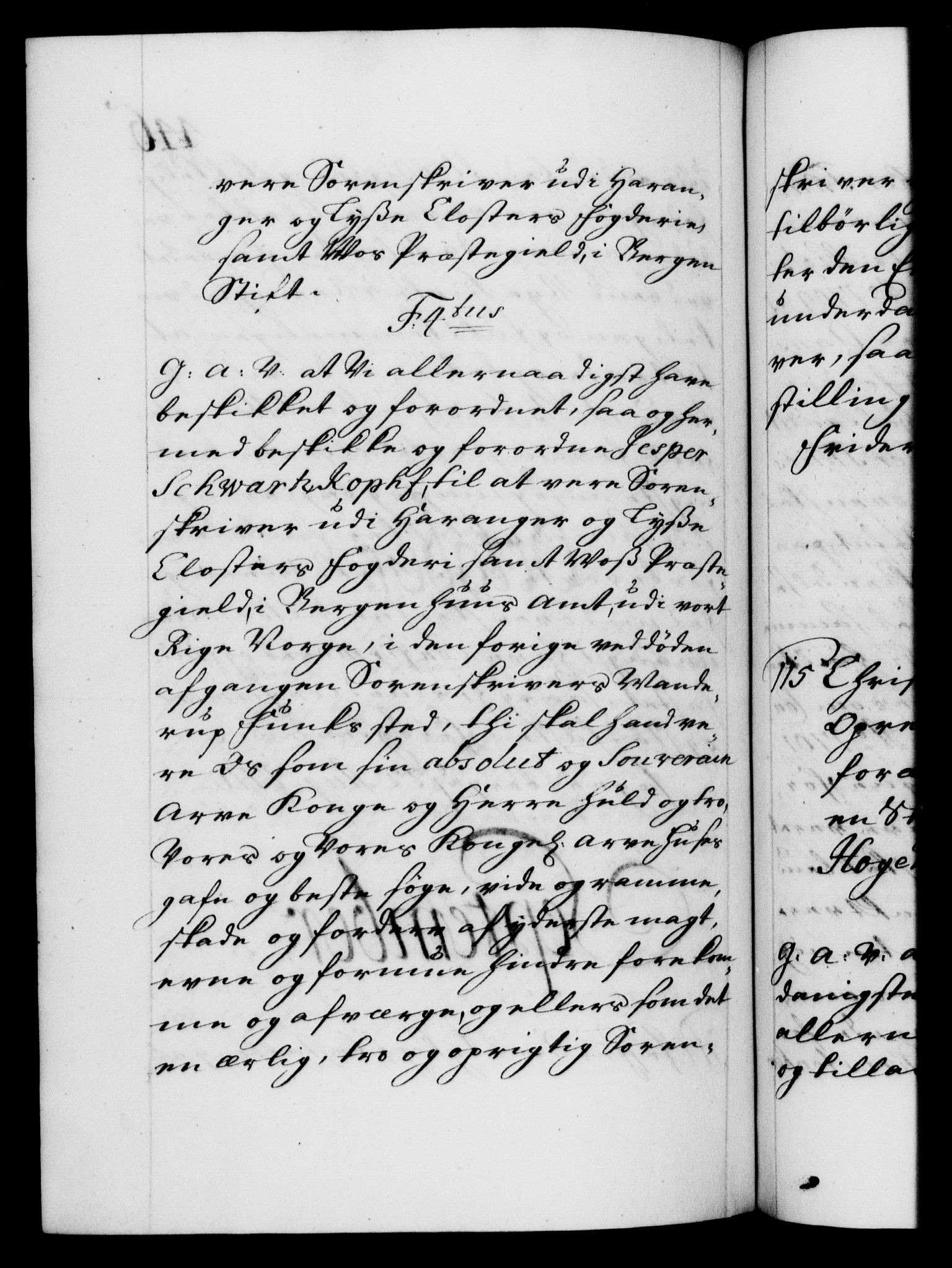 Danske Kanselli 1572-1799, AV/RA-EA-3023/F/Fc/Fca/Fcaa/L0020: Norske registre, 1708-1711, p. 446b