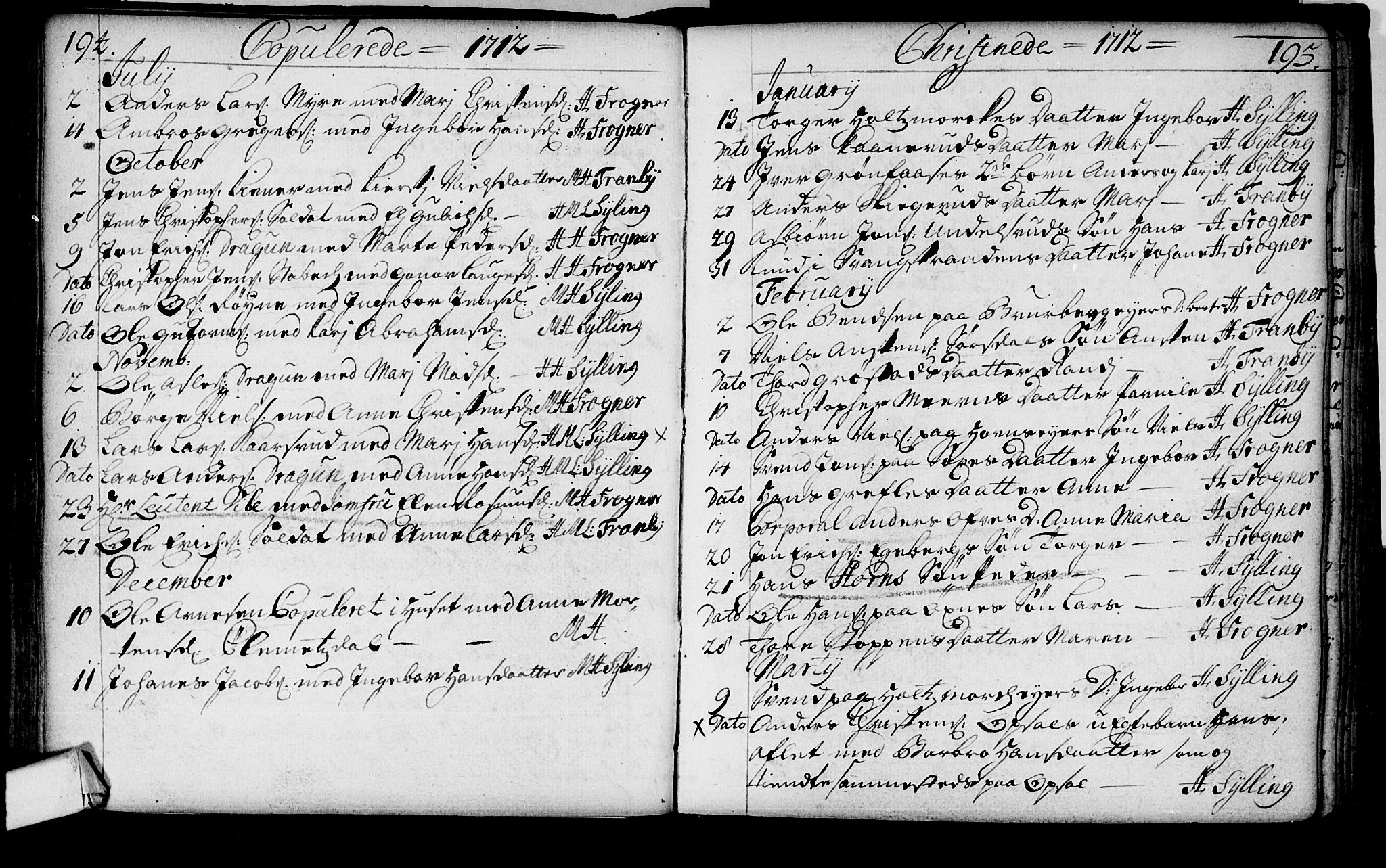 Lier kirkebøker, SAKO/A-230/F/Fa/L0002: Parish register (official) no. I 2, 1701-1726, p. 194-195