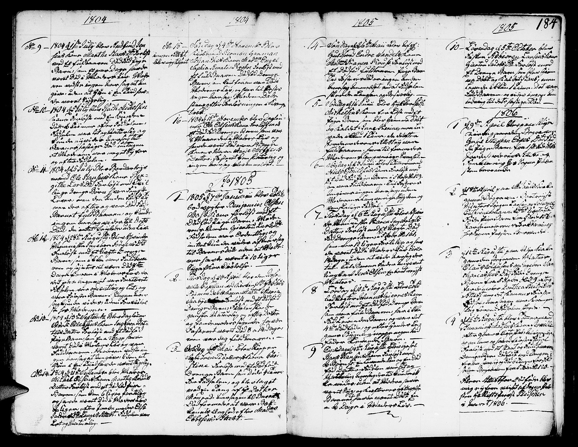 Nykirken Sokneprestembete, SAB/A-77101/H/Haa/L0005: Parish register (official) no. A 5, 1775-1808, p. 184