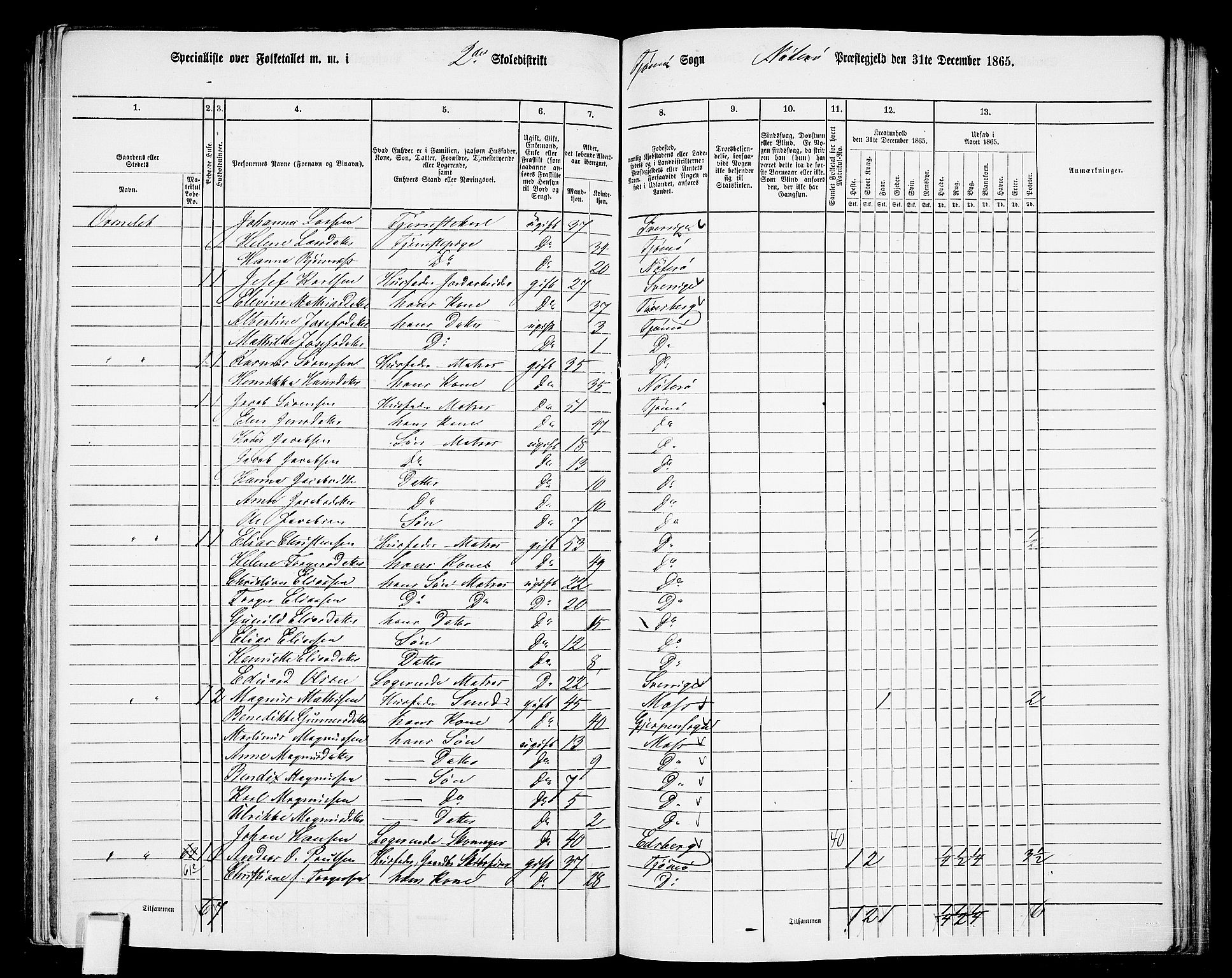 RA, 1865 census for Nøtterøy, 1865, p. 263