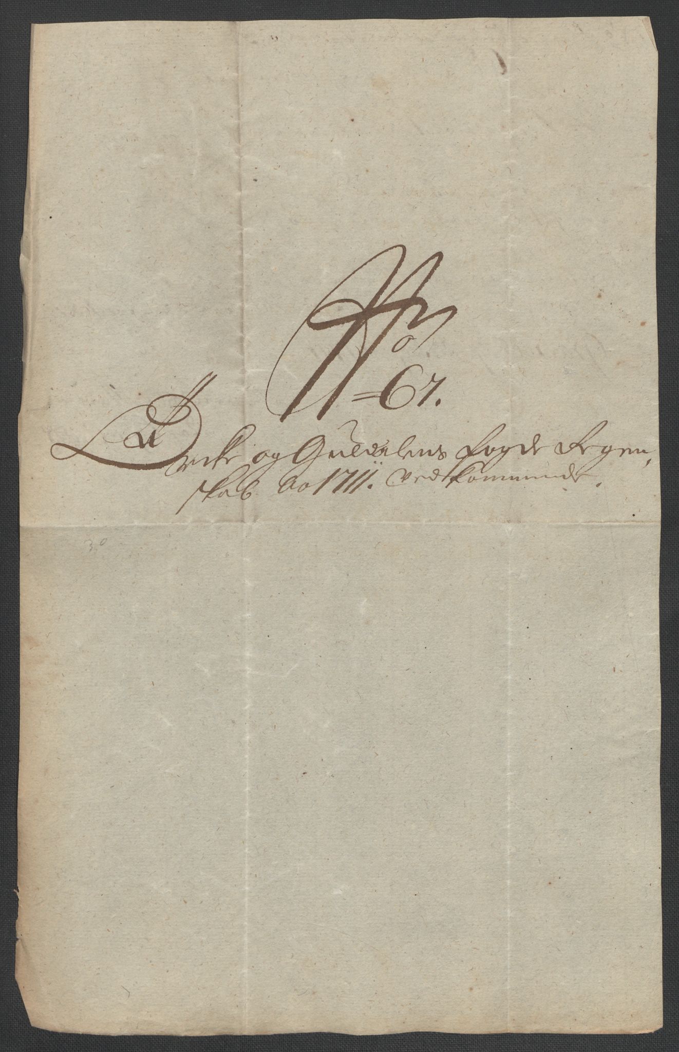 Rentekammeret inntil 1814, Reviderte regnskaper, Fogderegnskap, AV/RA-EA-4092/R60/L3962: Fogderegnskap Orkdal og Gauldal, 1711, p. 210