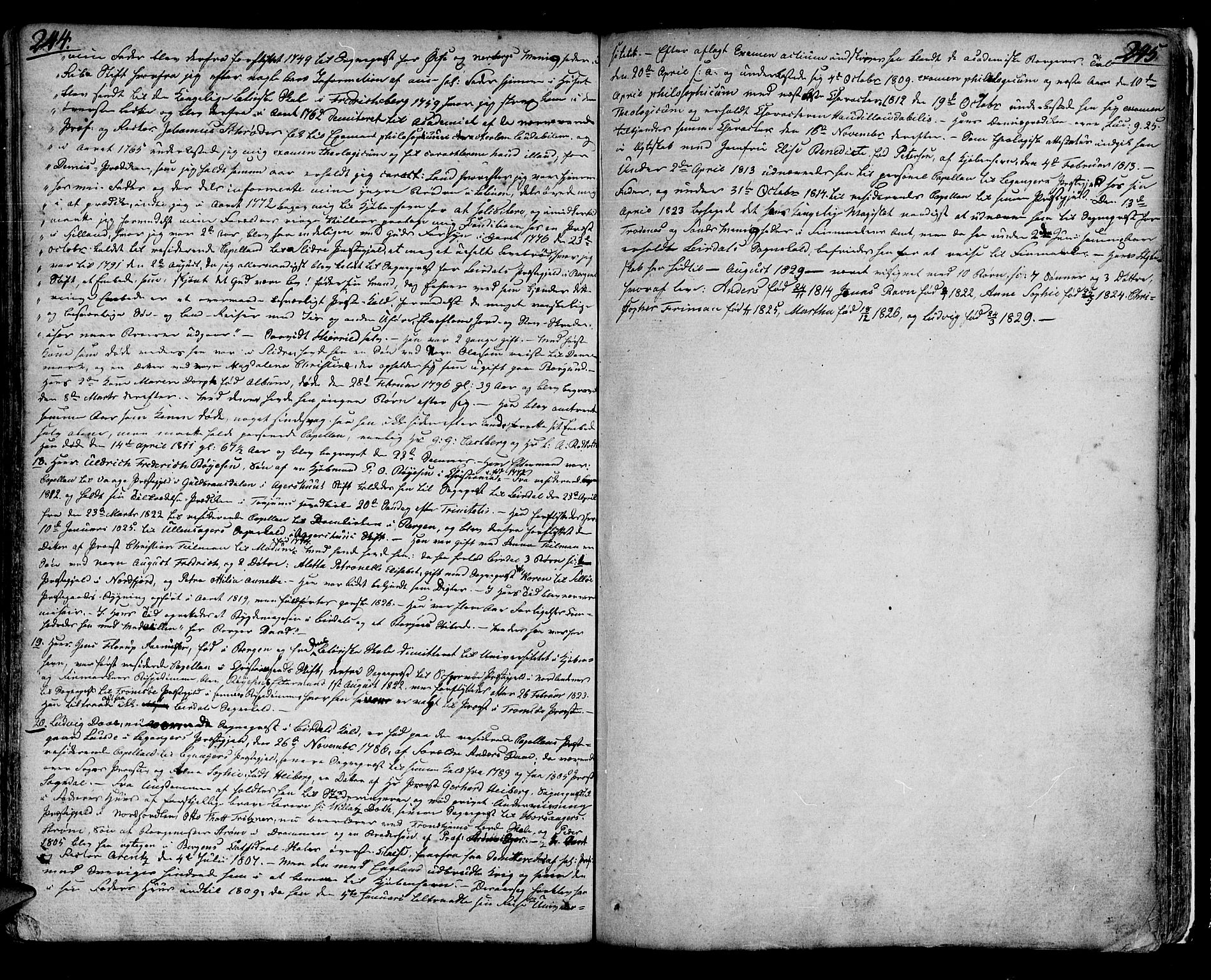 Lærdal sokneprestembete, AV/SAB-A-81201: Parish register (official) no. A 4, 1805-1821, p. 244-245