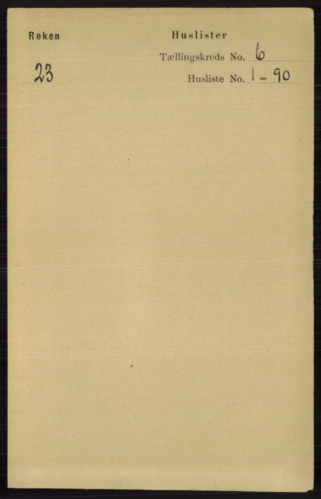 RA, 1891 census for 0627 Røyken, 1891, p. 3540