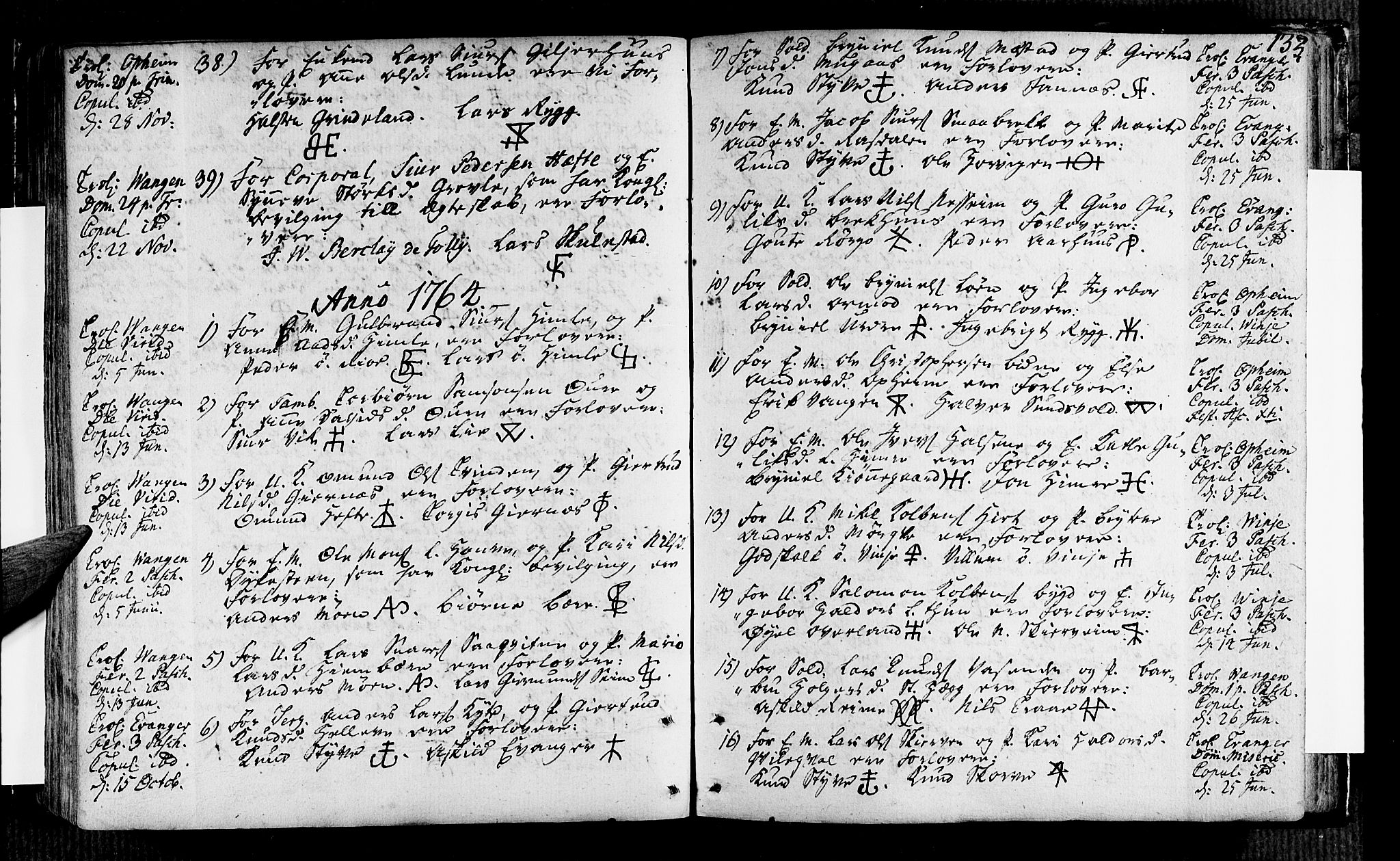 Voss sokneprestembete, SAB/A-79001/H/Haa: Parish register (official) no. A 7, 1731-1773, p. 133