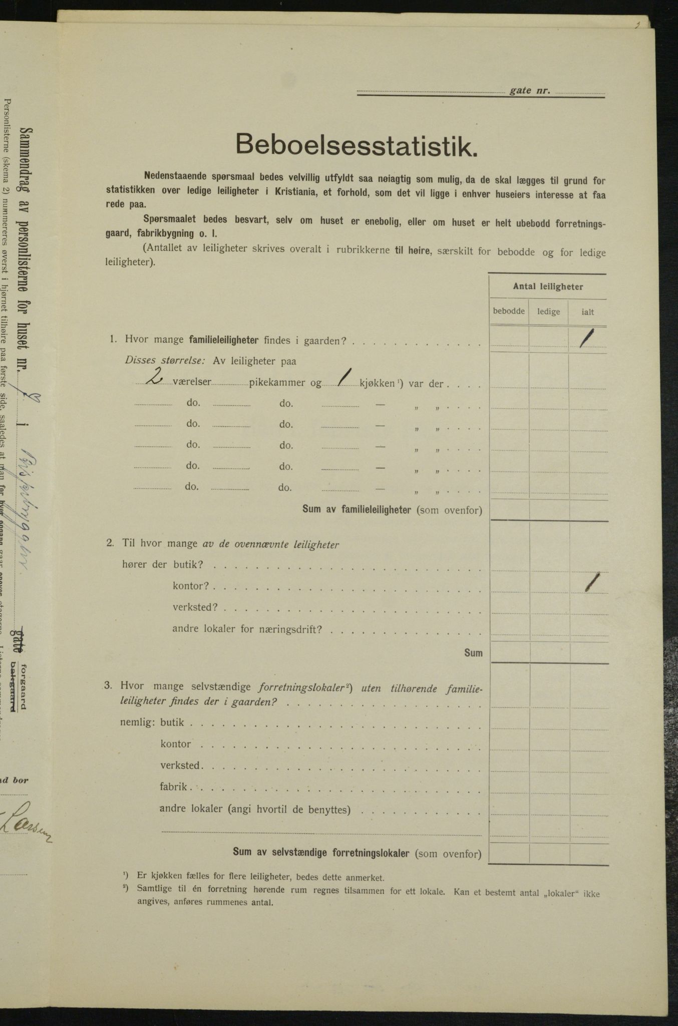 OBA, Municipal Census 1913 for Kristiania, 1913, p. 5196