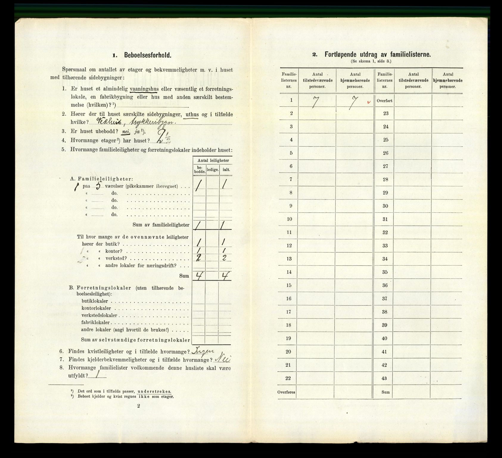 RA, 1910 census for Sandnes, 1910, p. 1087