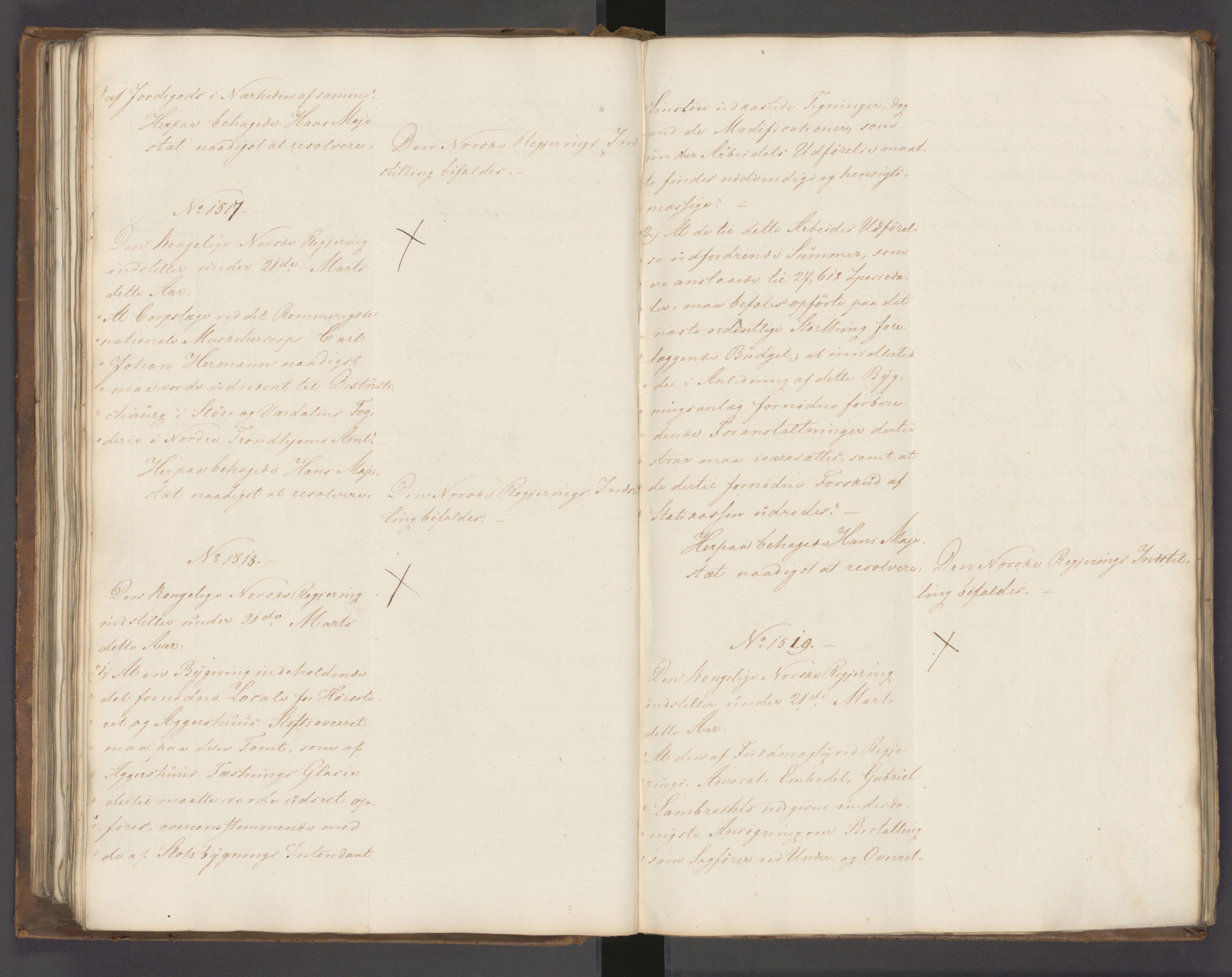 Statsrådssekretariatet, AV/RA-S-1001/A/Ab/L0022: Kgl. res. nr. 1210-1721, 1. halvår, 1826