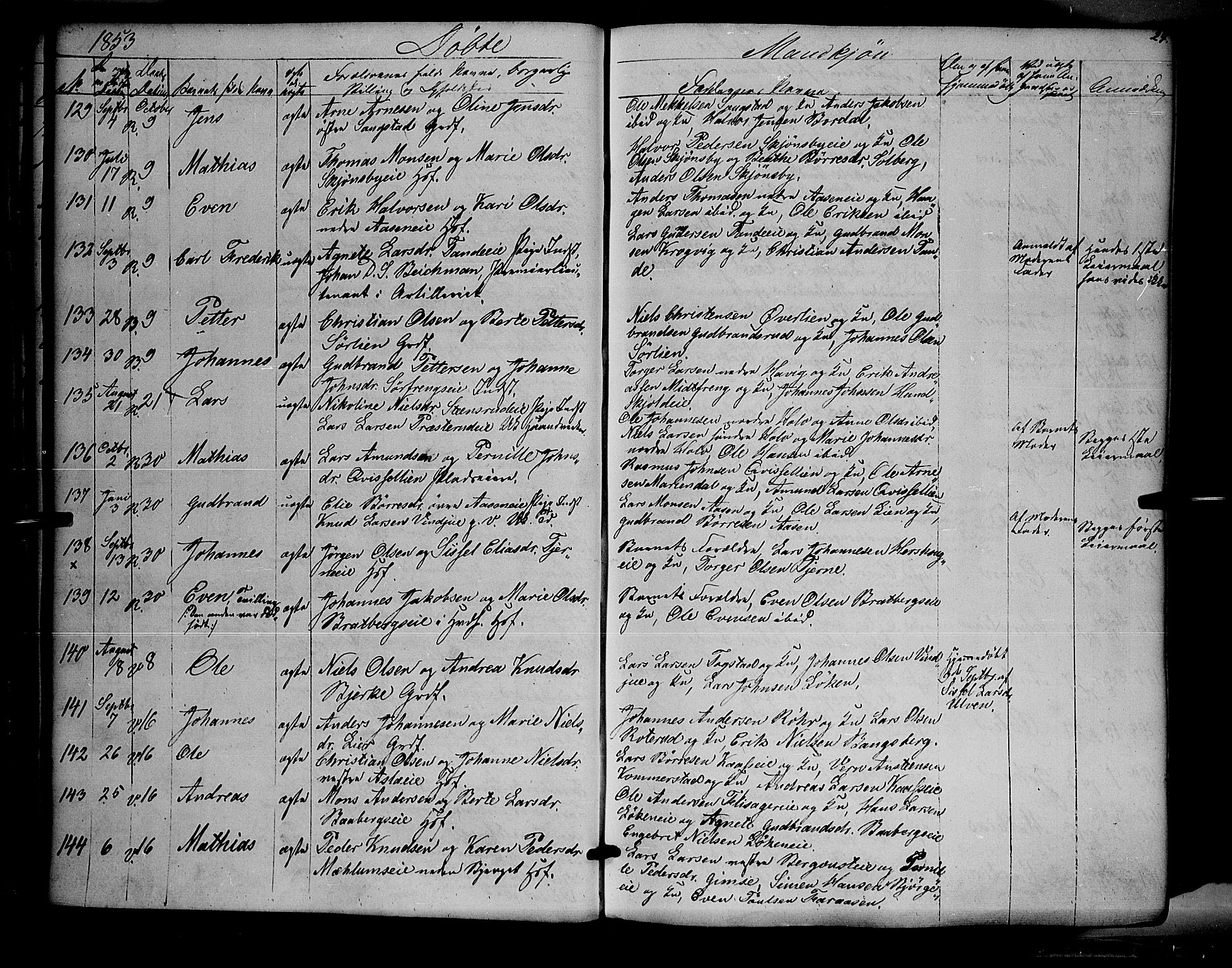 Ringsaker prestekontor, AV/SAH-PREST-014/K/Ka/L0009: Parish register (official) no. 9, 1850-1860, p. 24