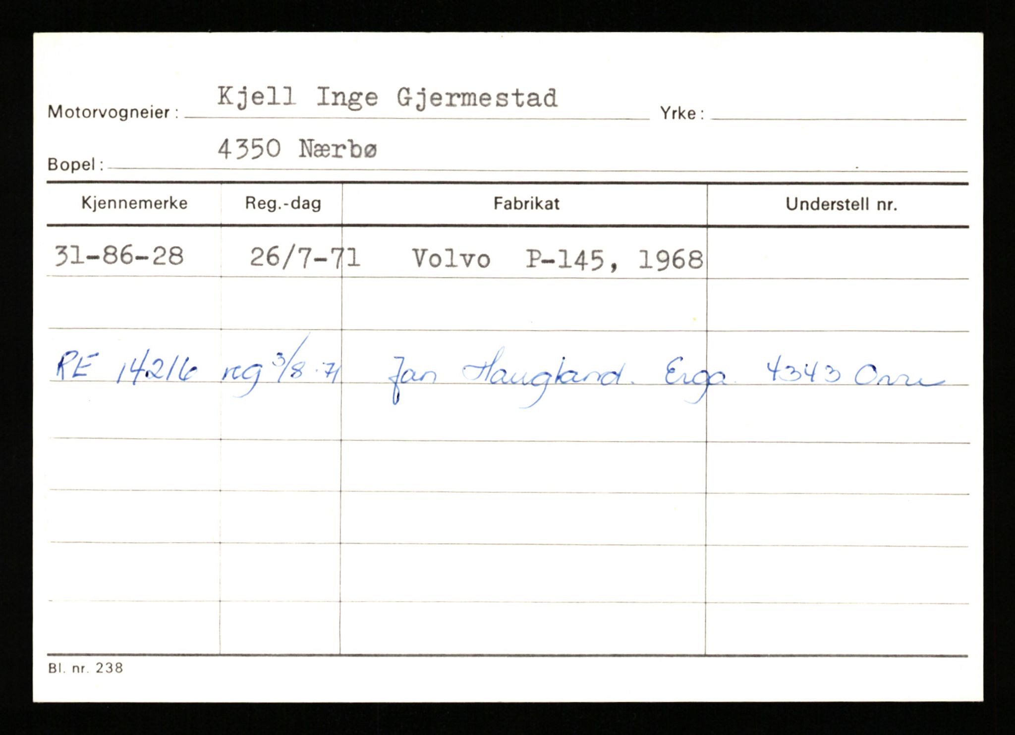 Stavanger trafikkstasjon, AV/SAST-A-101942/0/G/L0011: Registreringsnummer: 240000 - 363477, 1930-1971, p. 1996