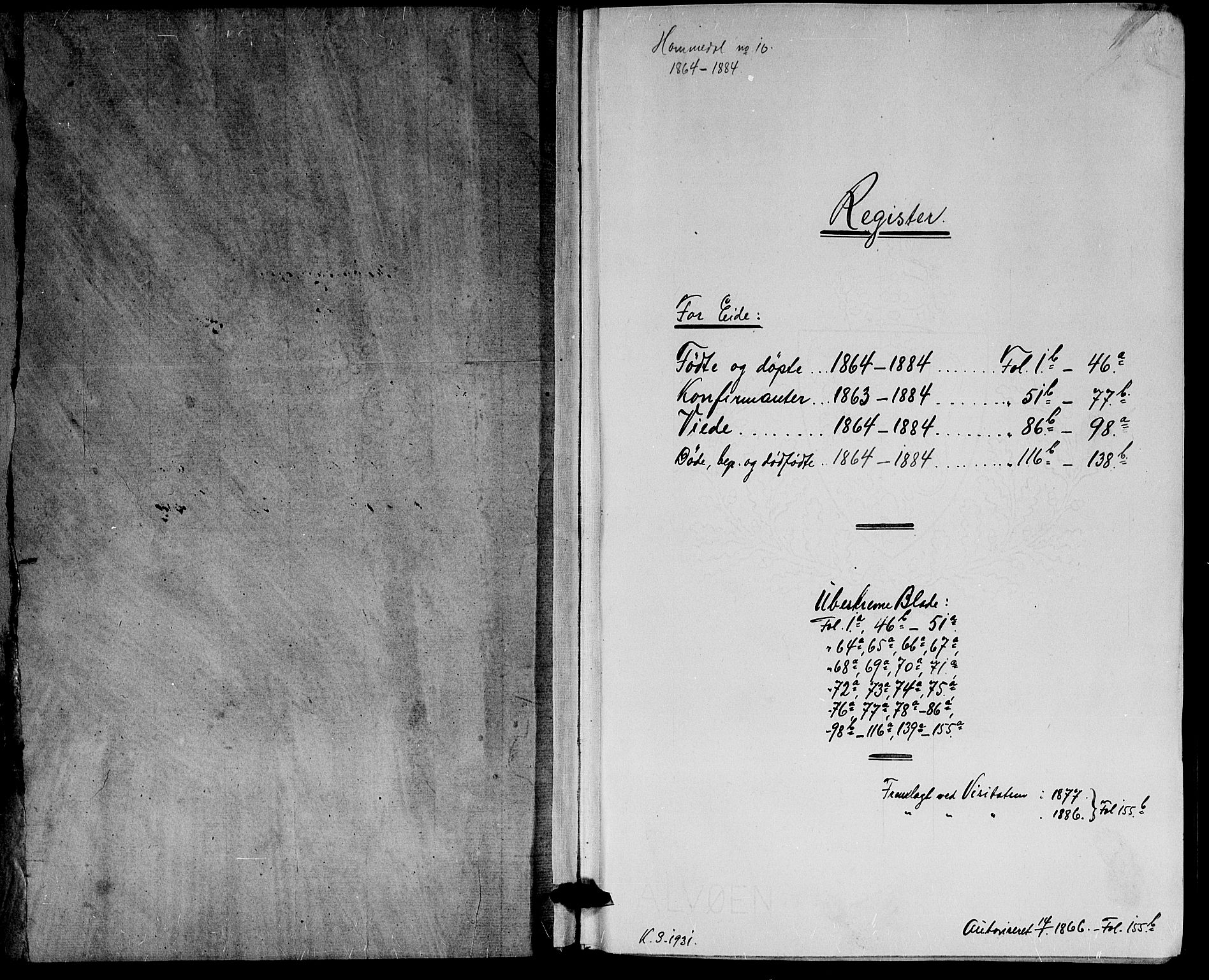 Hommedal sokneprestkontor, SAK/1111-0023/F/Fb/Fba/L0003: Parish register (copy) no. B 3, 1863-1884