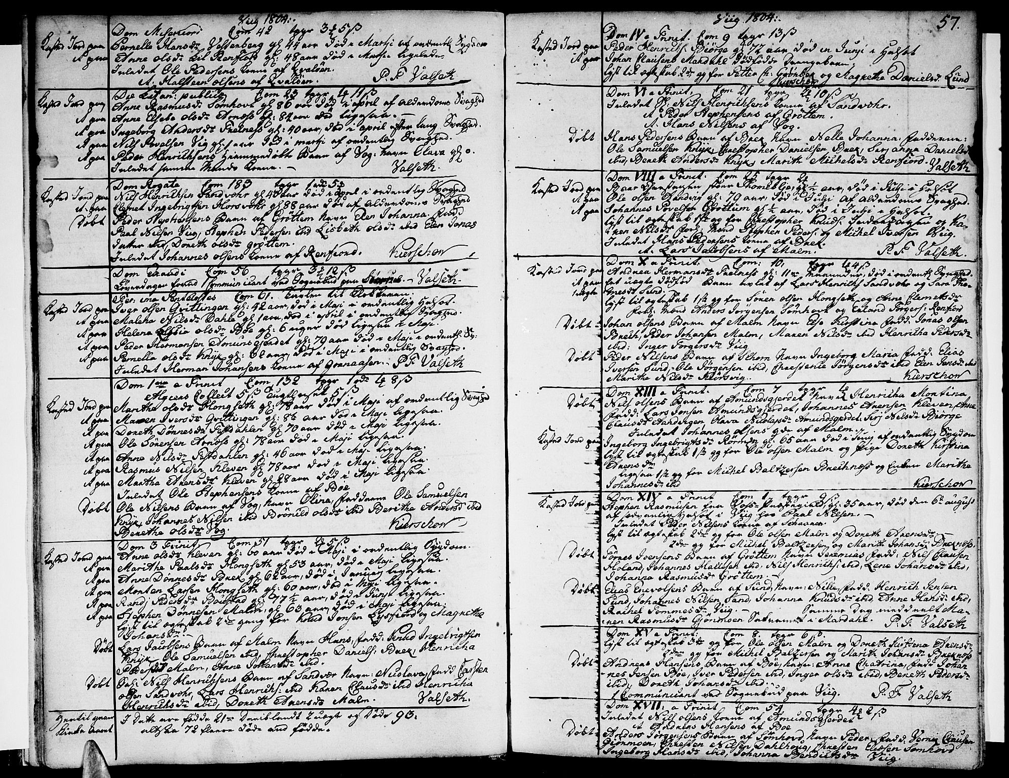Ministerialprotokoller, klokkerbøker og fødselsregistre - Nordland, SAT/A-1459/812/L0174: Parish register (official) no. 812A03, 1801-1819, p. 57