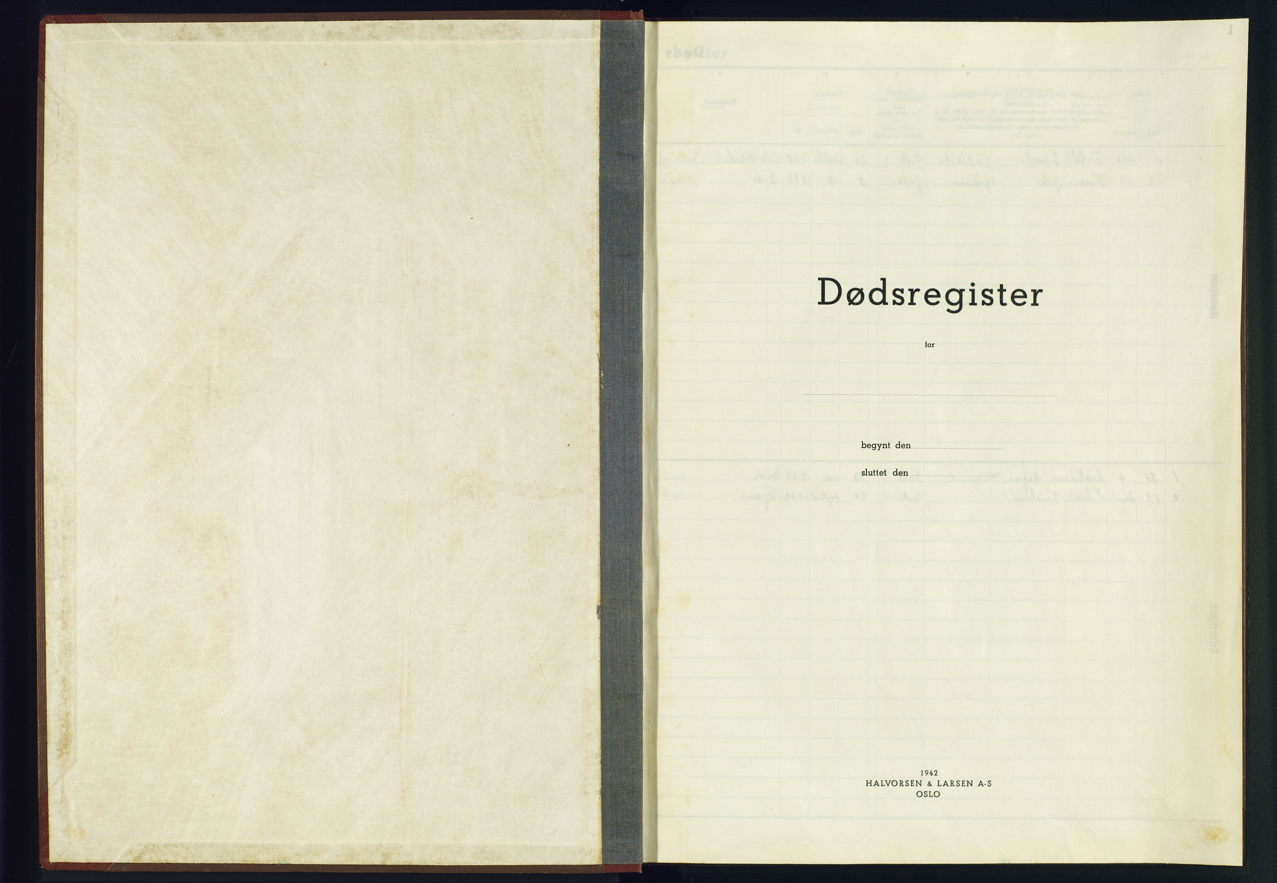 Hommedal sokneprestkontor, SAK/1111-0023/J/Jf/L0006: Dødsfallsregister Eide, 1943-1945