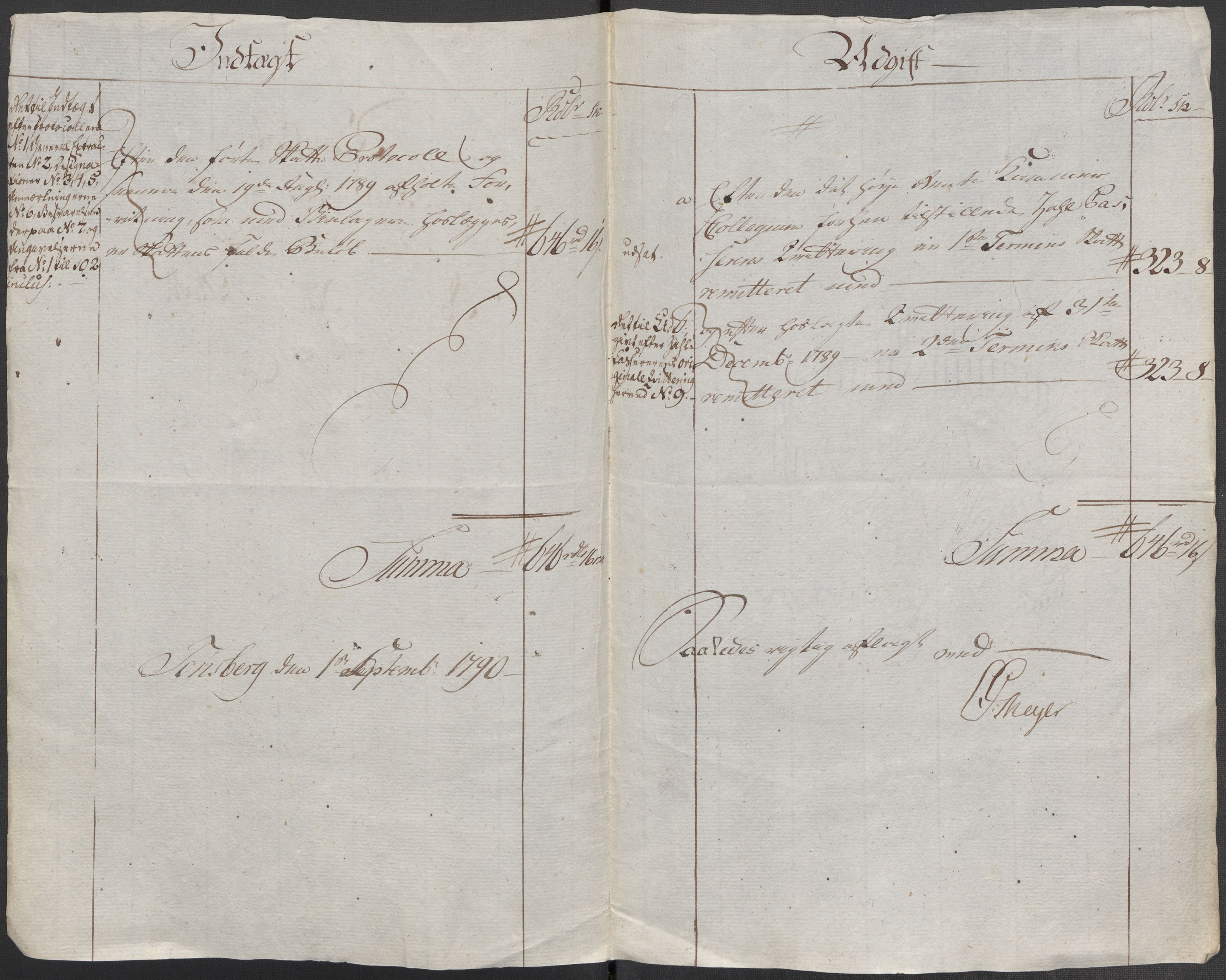 Rentekammeret inntil 1814, Reviderte regnskaper, Mindre regnskaper, AV/RA-EA-4068/Rf/Rfe/L0015: Holmestrand, Idd og Marker fogderi, 1789, p. 5