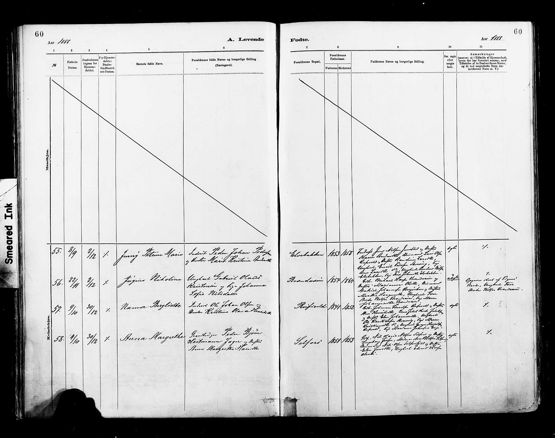 Ministerialprotokoller, klokkerbøker og fødselsregistre - Nordland, AV/SAT-A-1459/827/L0400: Parish register (official) no. 827A12, 1883-1903, p. 60