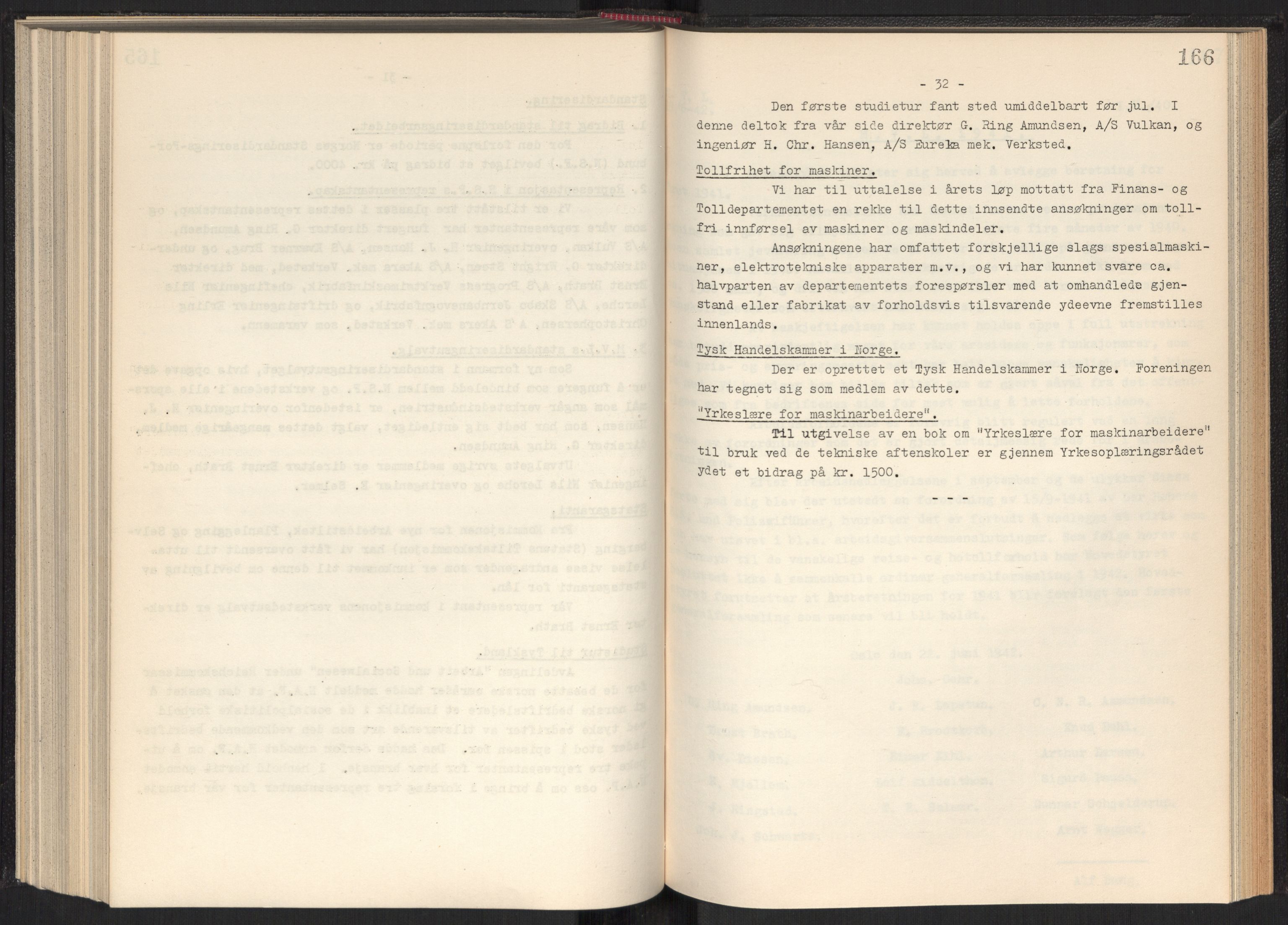 Teknologibedriftenes Landsforening TBL, RA/PA-1700/A/Ad/L0006: Årsberetning med register, 1937-1943, p. 166