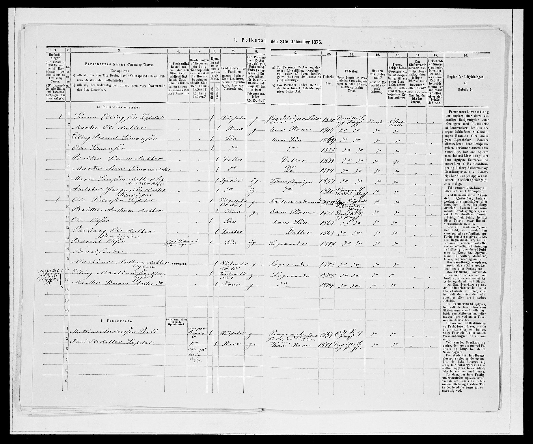 SAB, 1875 Census for 1442P Davik, 1875, p. 866