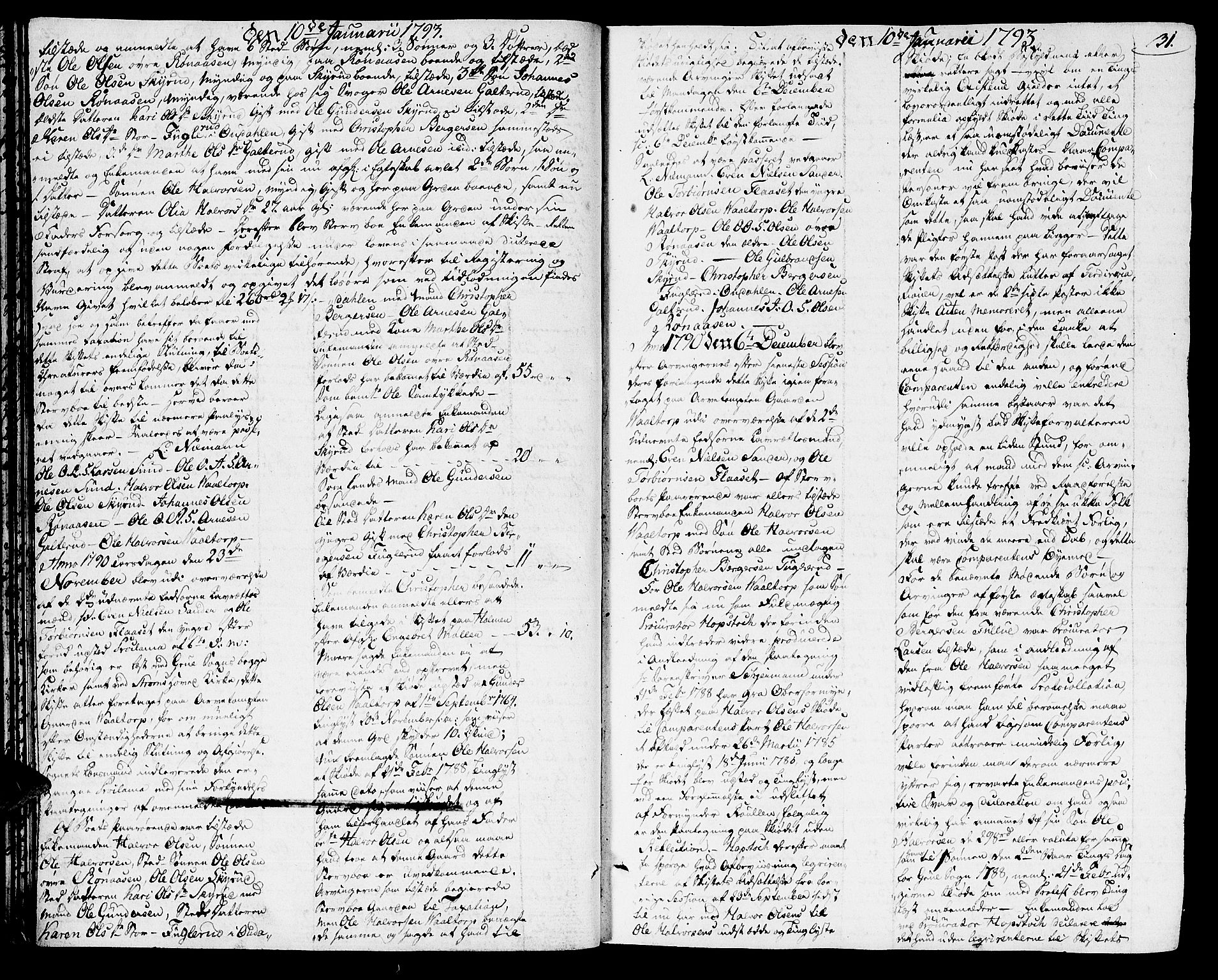 Solør og Odalen sorenskriveri, AV/SAH-TING-026/J/Ja/L0006: Skifteprotokoll, 1792-1796, p. 30b-31a