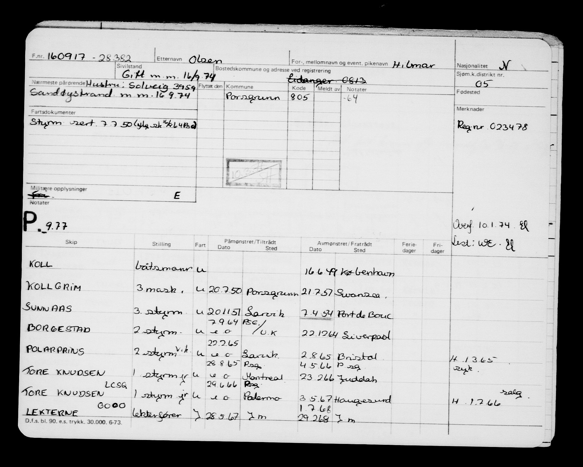 Direktoratet for sjømenn, AV/RA-S-3545/G/Gb/L0151: Hovedkort, 1917, p. 675