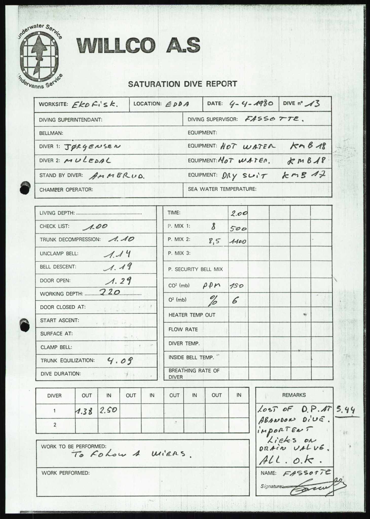 Justisdepartementet, Granskningskommisjonen ved Alexander Kielland-ulykken 27.3.1980, AV/RA-S-1165/D/L0018: R Feltopprydning (Doku.liste + R2, R4-R6 av 6), 1980-1981, p. 98