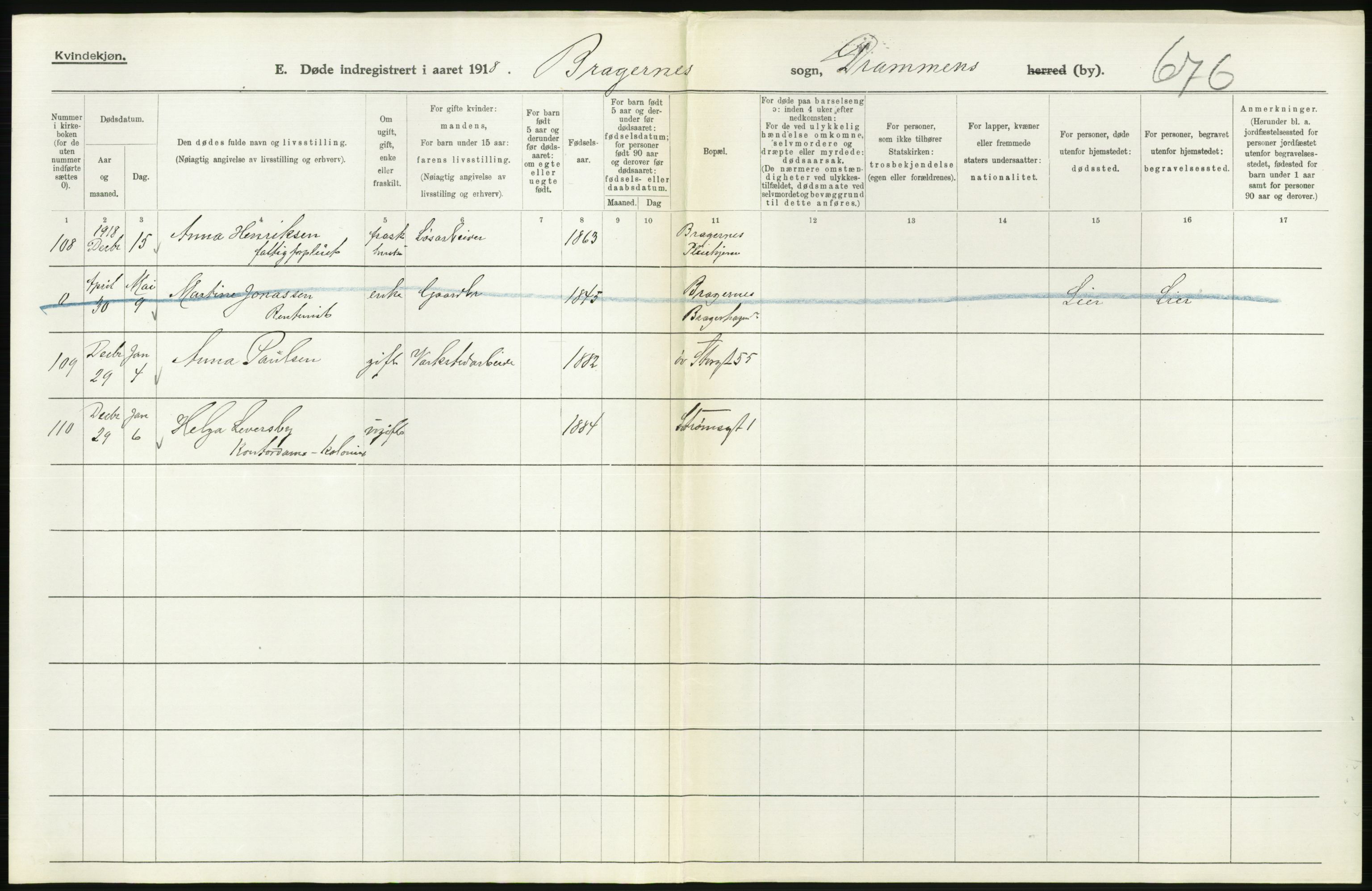 Statistisk sentralbyrå, Sosiodemografiske emner, Befolkning, AV/RA-S-2228/D/Df/Dfb/Dfbh/L0020: Buskerud fylke: Døde. Bygder og byer., 1918, p. 616