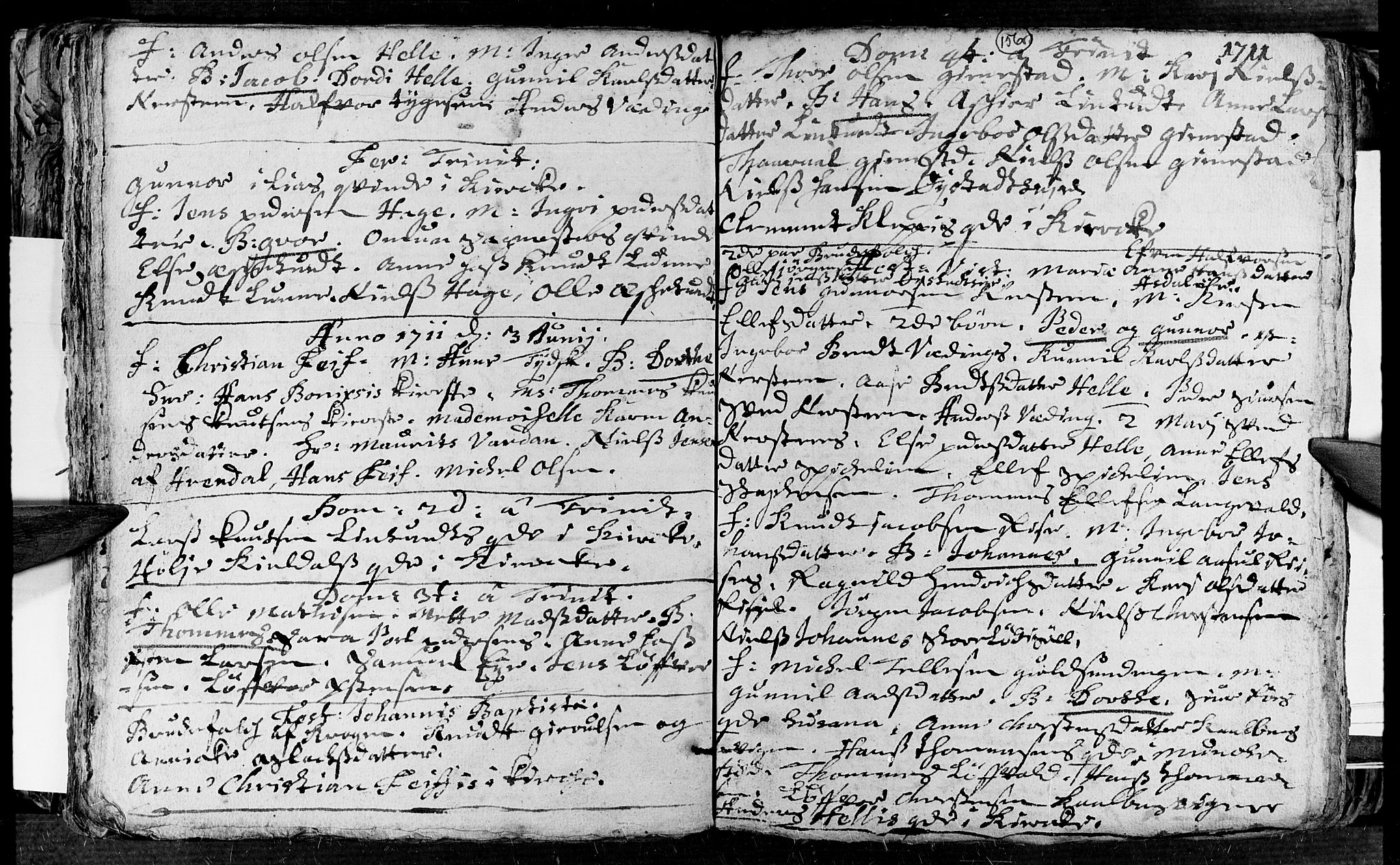 Øyestad sokneprestkontor, AV/SAK-1111-0049/F/Fa/L0002: Parish register (official) no. A 2, 1692-1722, p. 156