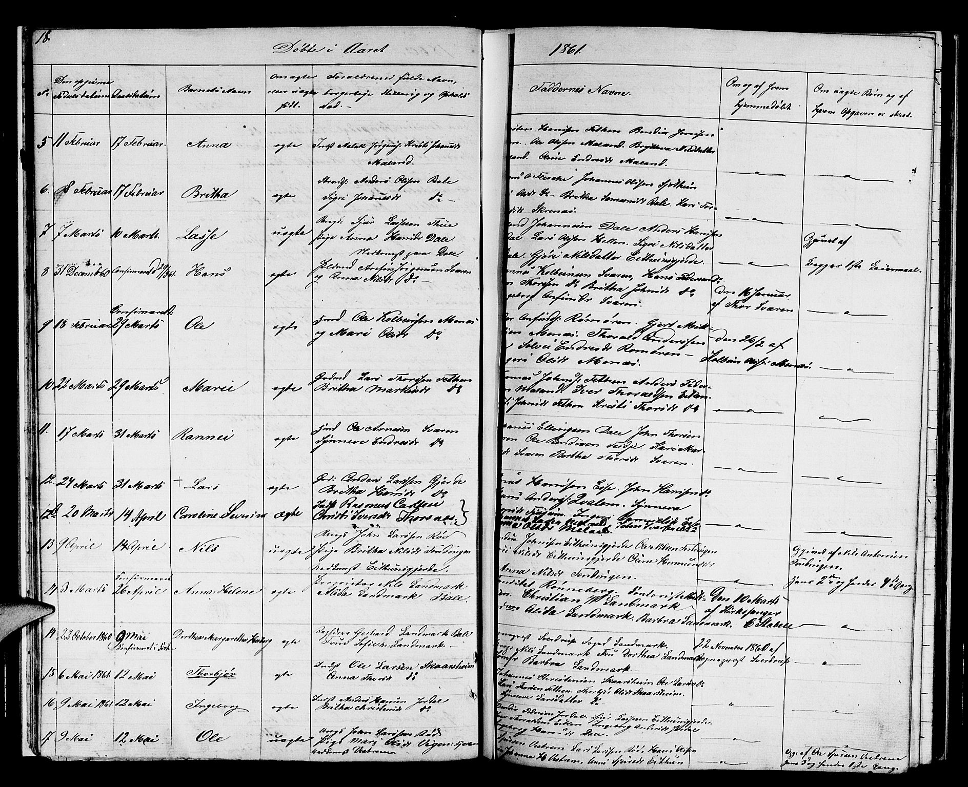 Balestrand sokneprestembete, AV/SAB-A-79601/H/Hab/Haba/L0001: Parish register (copy) no. A 1, 1853-1880, p. 18