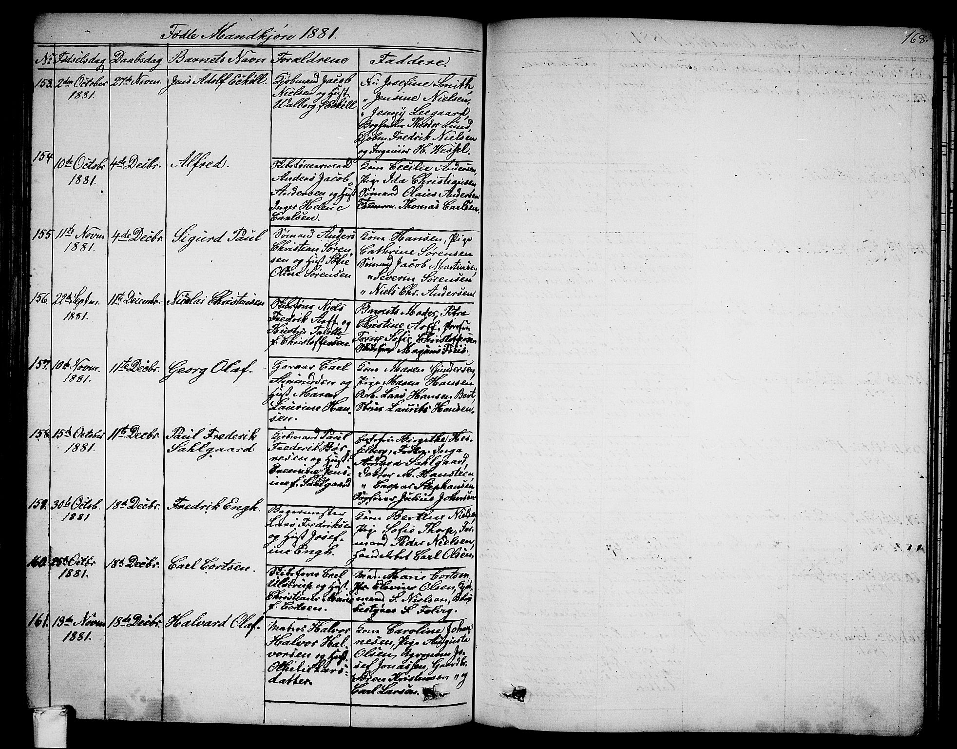 Larvik kirkebøker, AV/SAKO-A-352/G/Ga/L0004: Parish register (copy) no. I 4, 1871-1888, p. 168