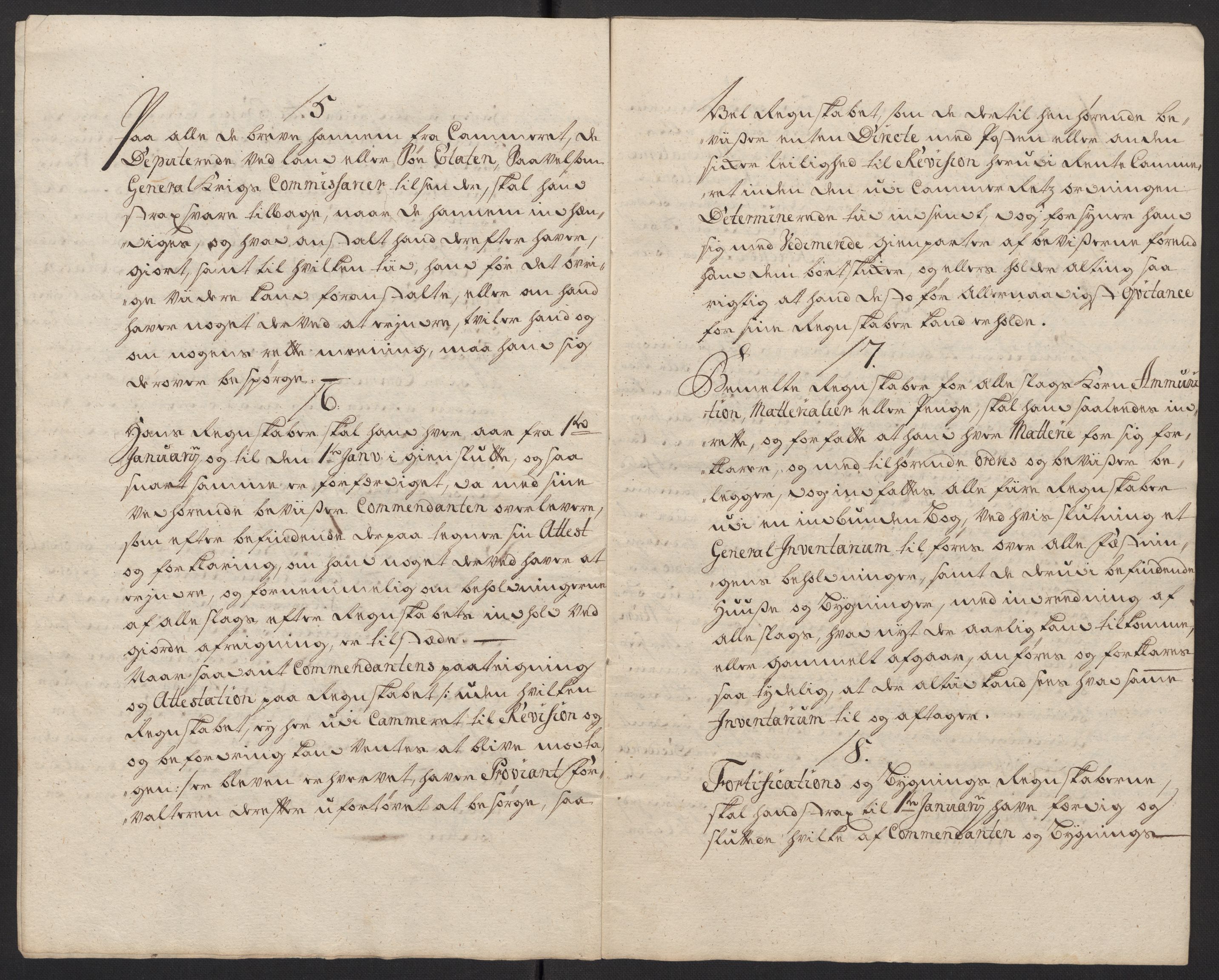 Kommanderende general (KG I) med Det norske krigsdirektorium, AV/RA-EA-5419/D/L0123: Akershus festning: Brev, inventarlister og regnskapssaker, 1730-1734