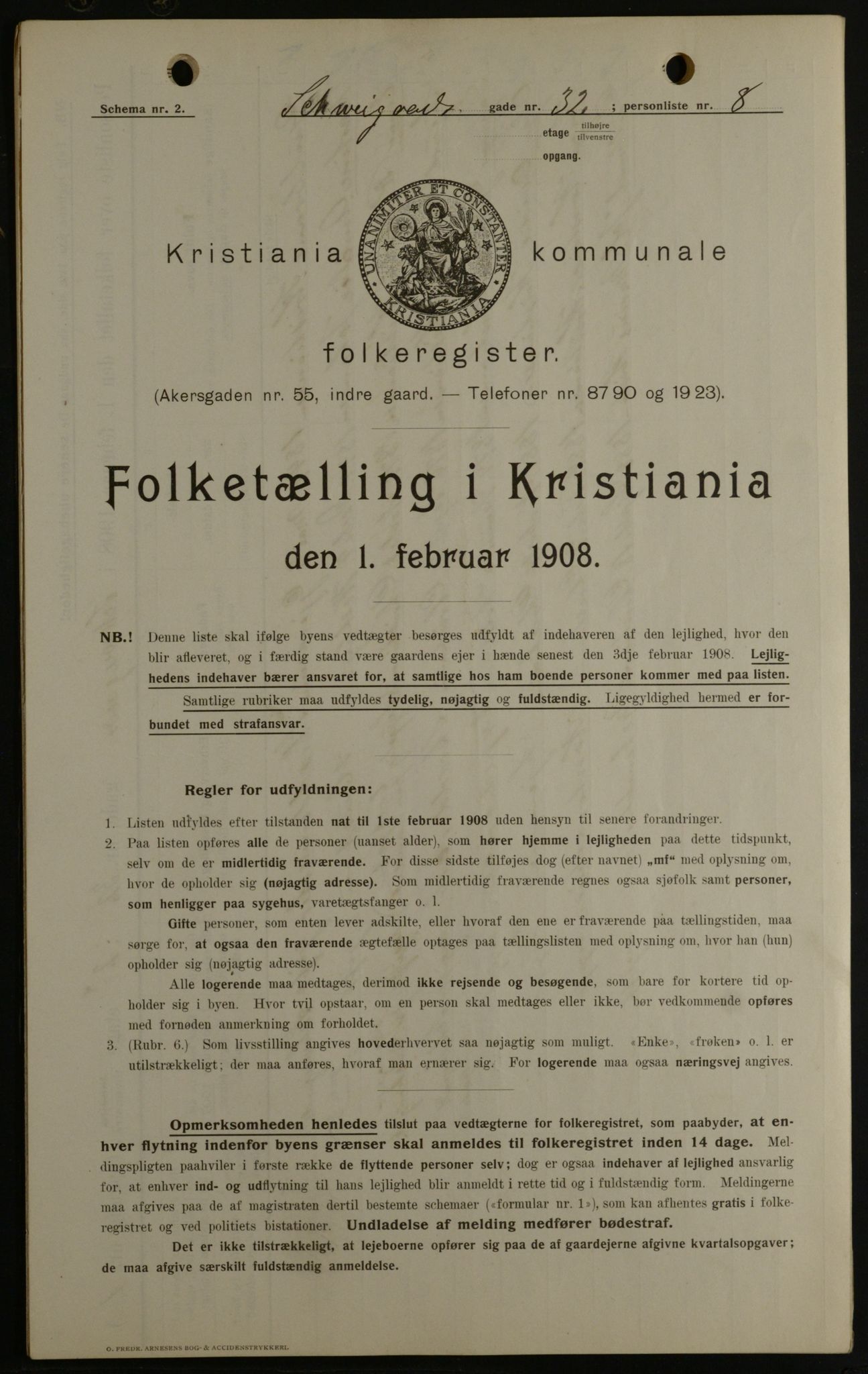 OBA, Municipal Census 1908 for Kristiania, 1908, p. 81789