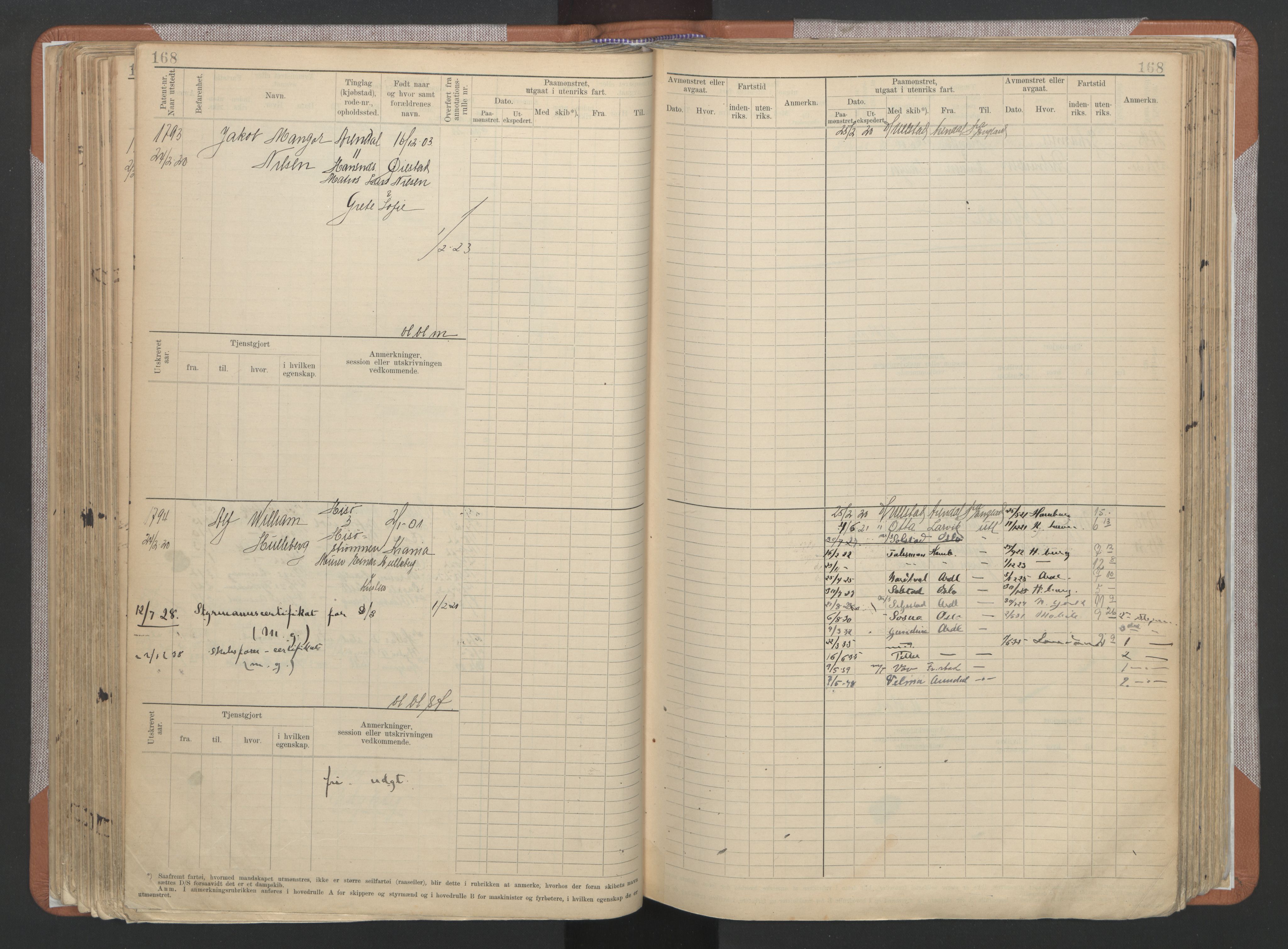 Arendal mønstringskrets, AV/SAK-2031-0012/F/Fb/L0022: Hovedrulle A nr 1466-2242, S-20, 1914-1930, p. 176