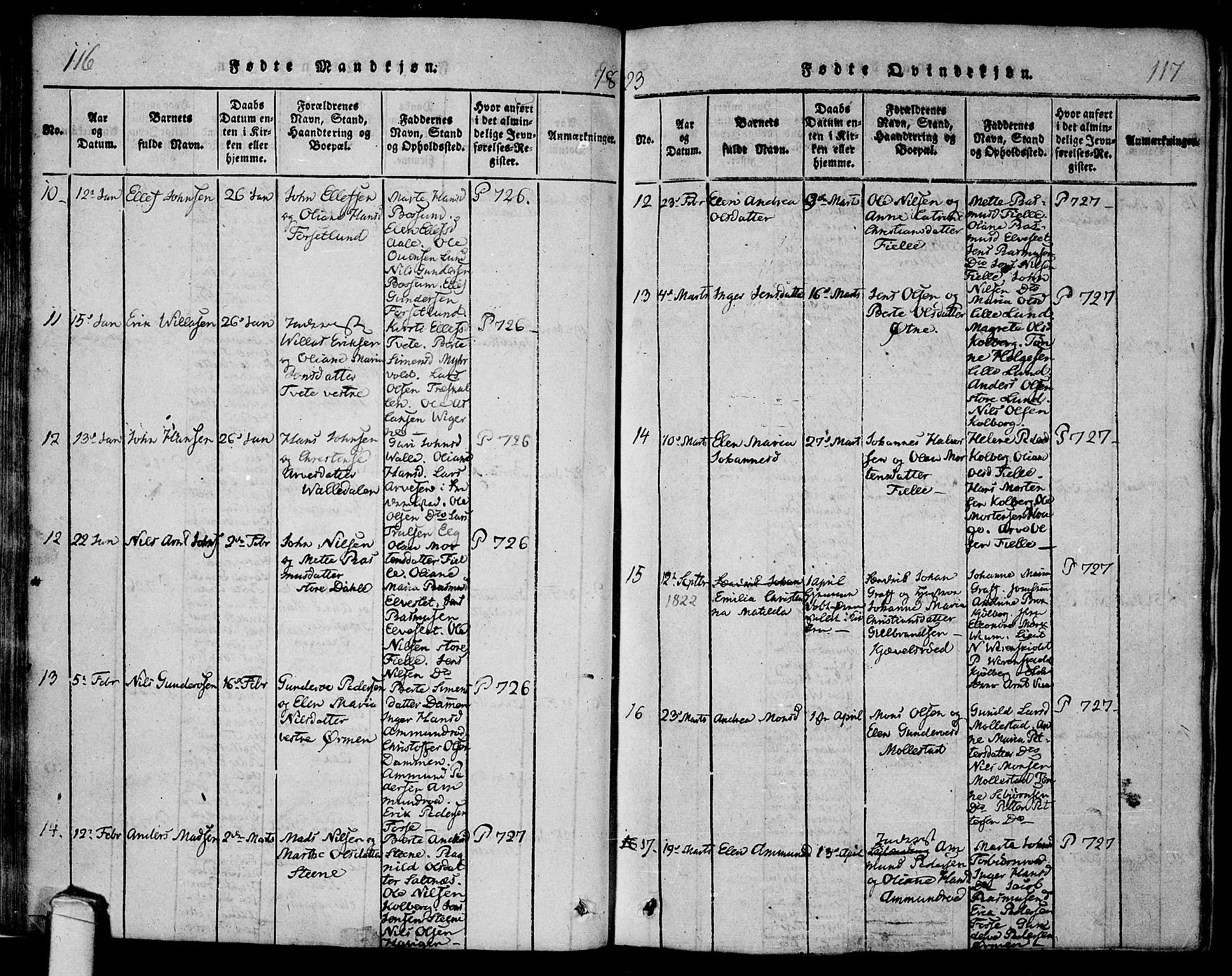 Onsøy prestekontor Kirkebøker, AV/SAO-A-10914/F/Fa/L0002: Parish register (official) no. I 2, 1814-1840, p. 116-117